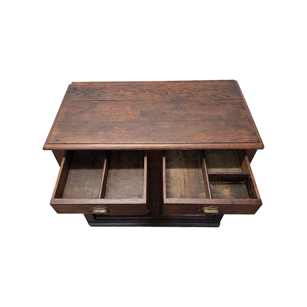 Antiek Frans eiken dressoir met schuifdeuren, 2e helft 1800s photo Meubels