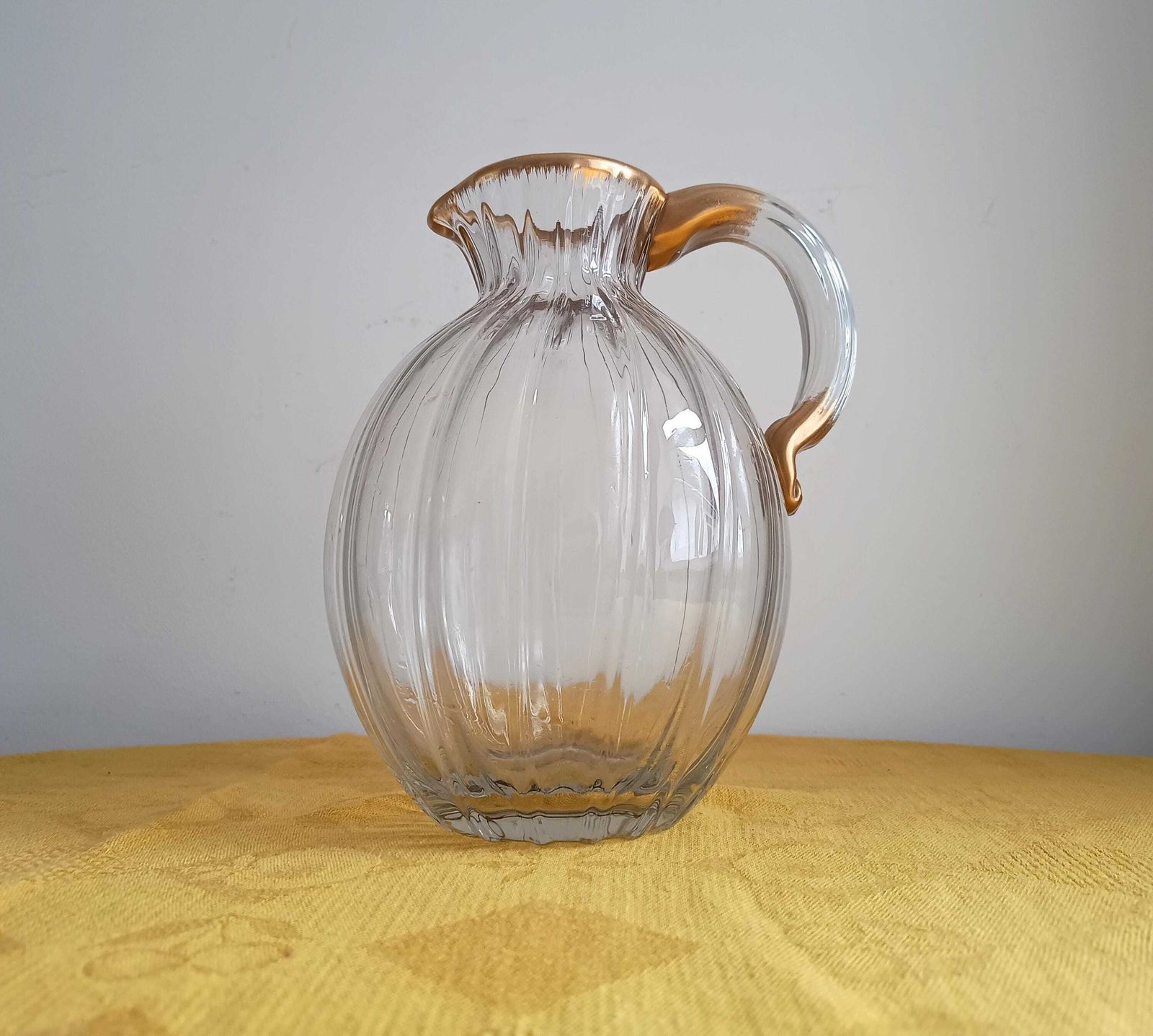 photo buy Antieke Daum Nancy Vergulde Waterkan, Art Nouveau Ducal Service, Lorreinkruis Gesigneerd