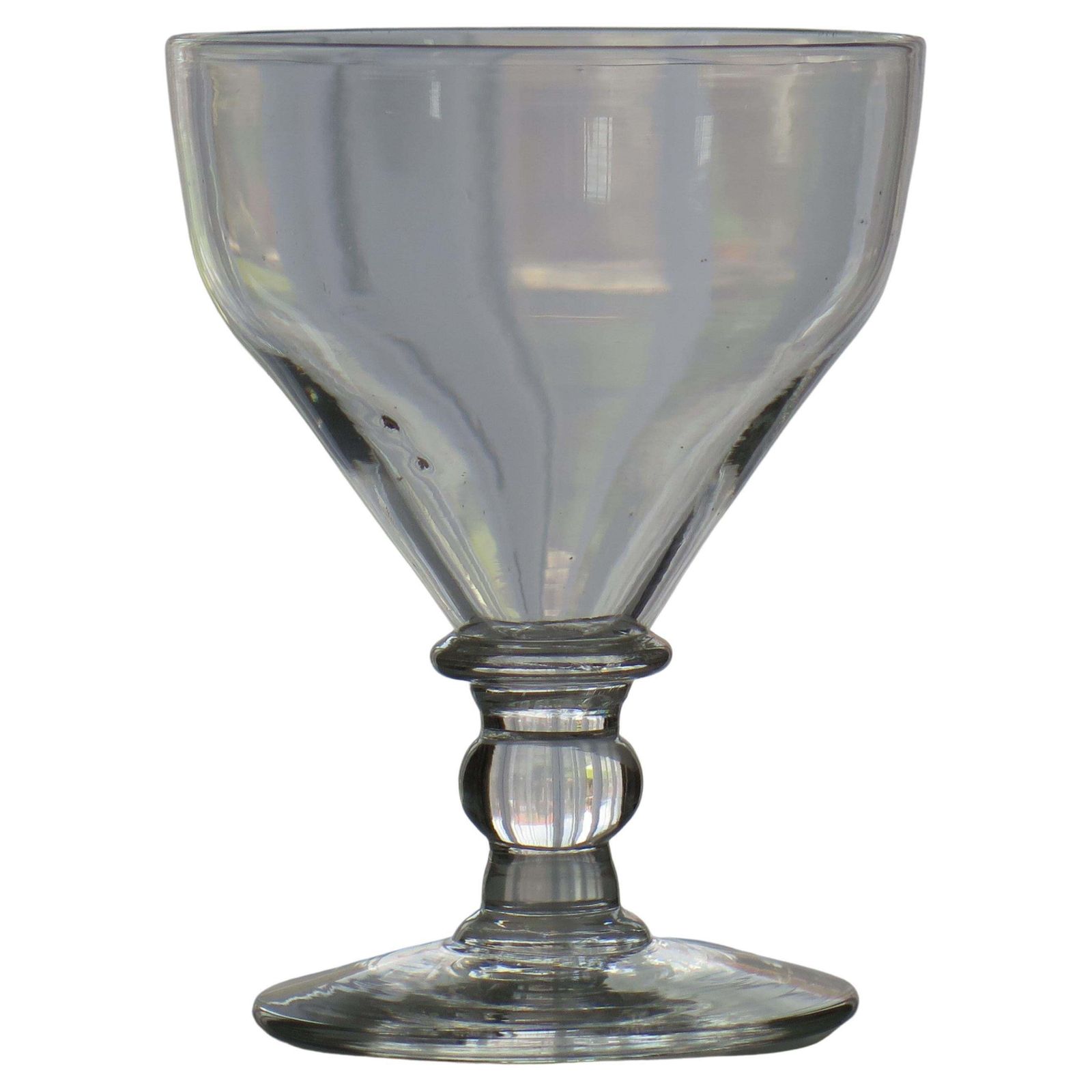 Georgian Rummer Drinking Glass, Hand Blown Lead Glass, Circa 1810.
