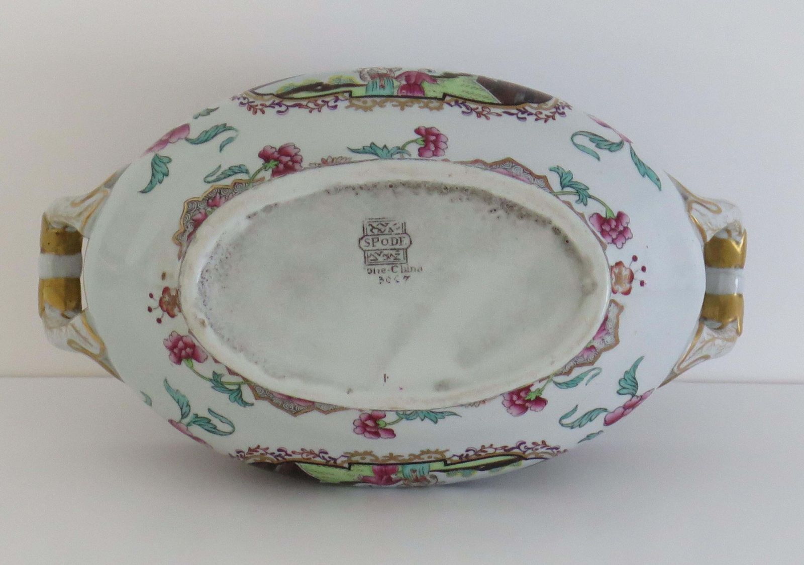 photo for sale Spode Stone China sauskom, Ship Pattern nr. 3067, ca. 1810.