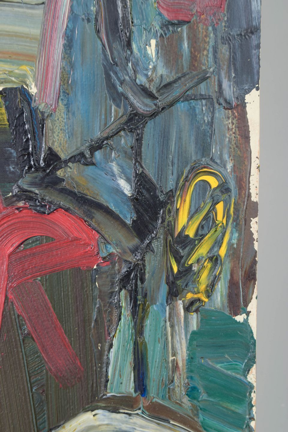 Åke Edwall, geregistreerd Zweeds kunstenaar. Olieverf op paneel. Expressieve compositie. photo Kunst