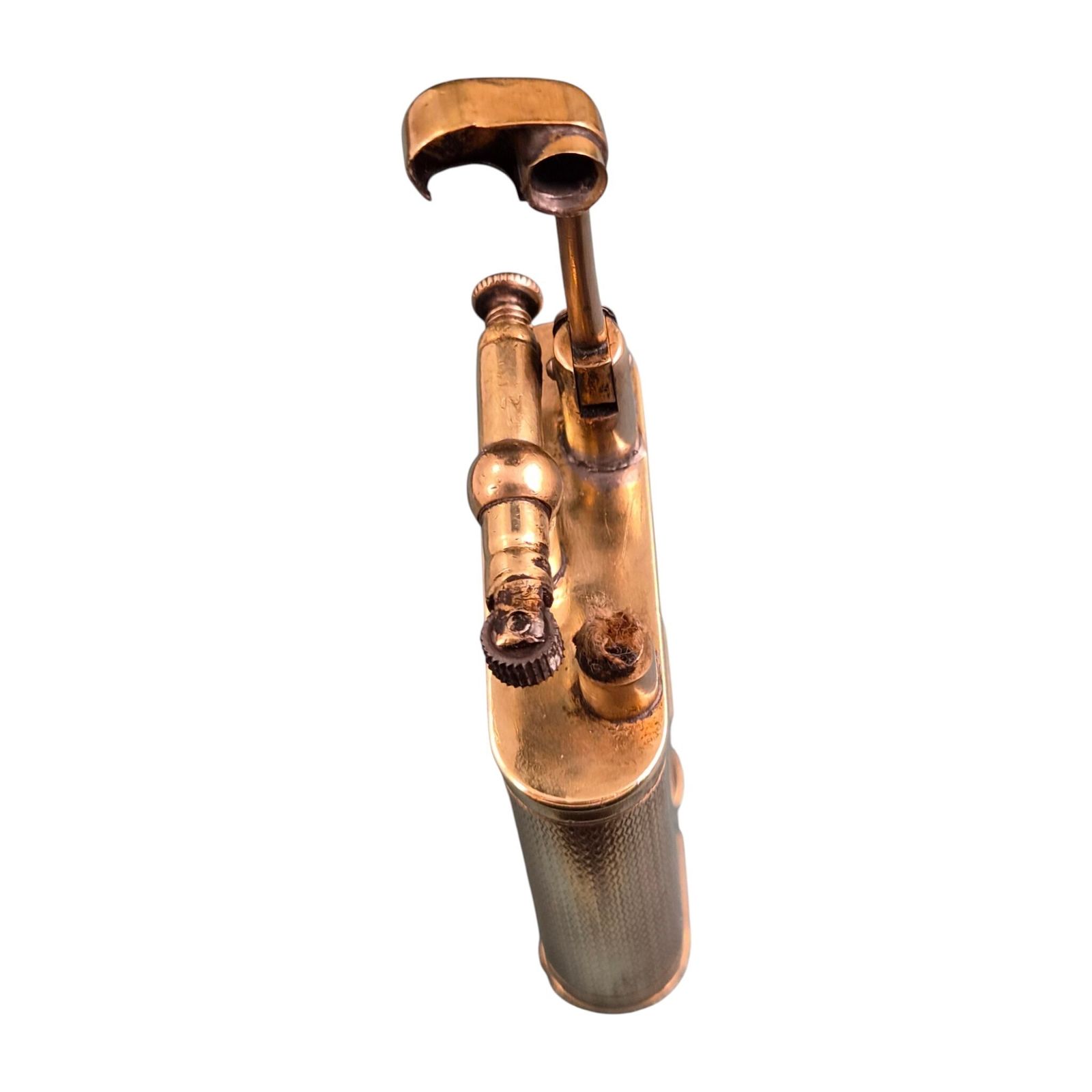 Early Dunhill Unique B Straight Arm Gold Plated Petrol Lighter, ca. 1926-1928 photo buy