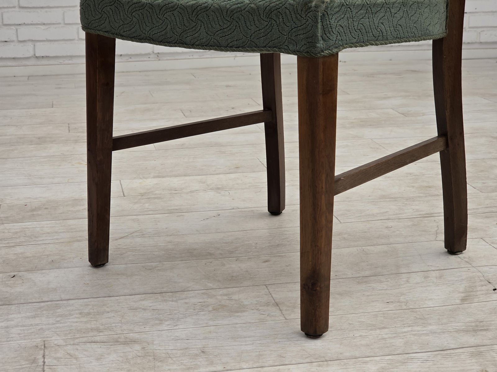 photo buy 1960s, Set Of 6 Danish Dining Chairs, Furniture Wool, Oak Wood.