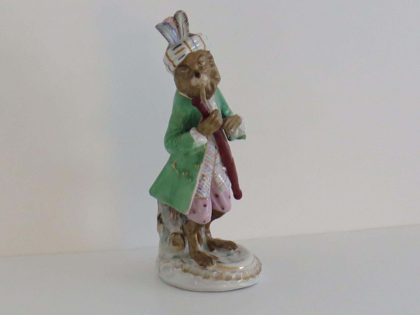 photo vintage Sitzendorf Porcelain Monkey Band Figurines Set, 9 Pieces, ca. 1910