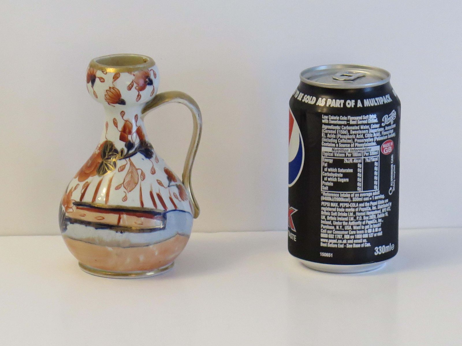 photo buy Mason's Ironstone Jug, Rare Shape, Hand Painted Japan Pattern, Circa 1813 1820