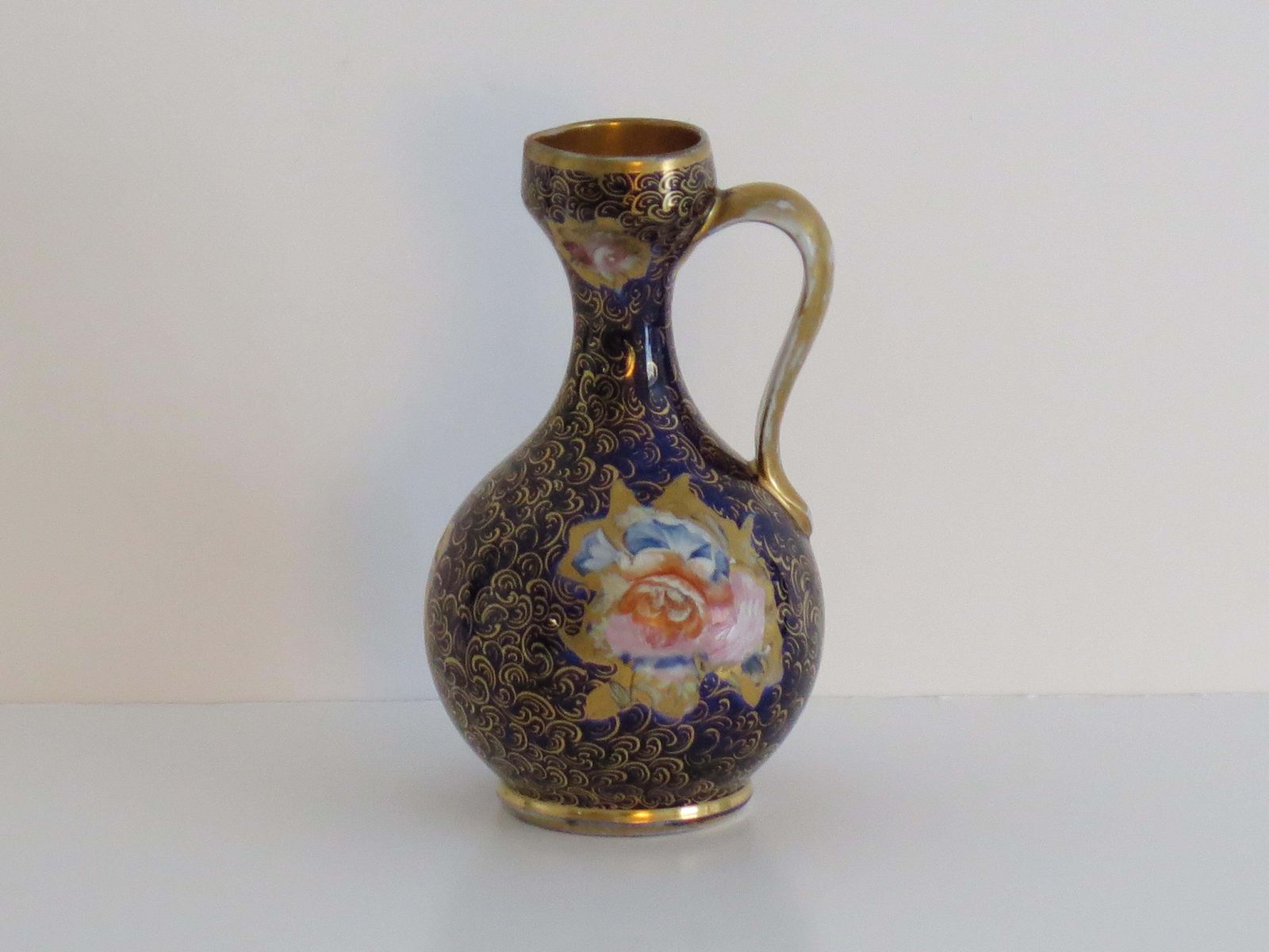 Mason's Ironstone kan, handgeschilderde rozenboeketjes, ca. 1813 1820 photo vintage