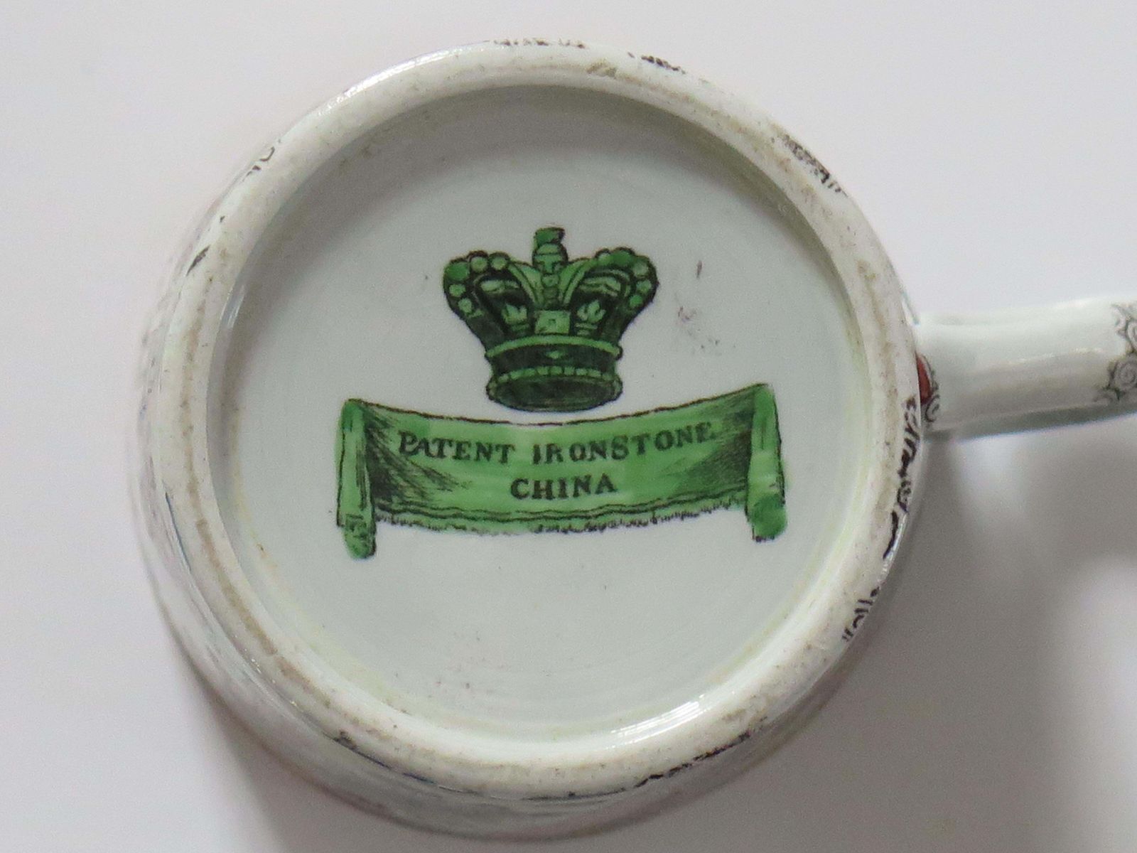 photo vintage Mason's Ironstone Mugs, Chinese Scroll Pattern, Rare, Circa 1818