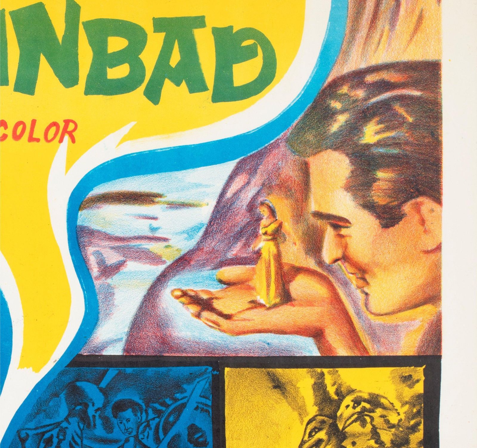 Affiche de cinéma égyptienne du film The 7th Voyage Of Sinbad, vers les années 1960. photo vinterior