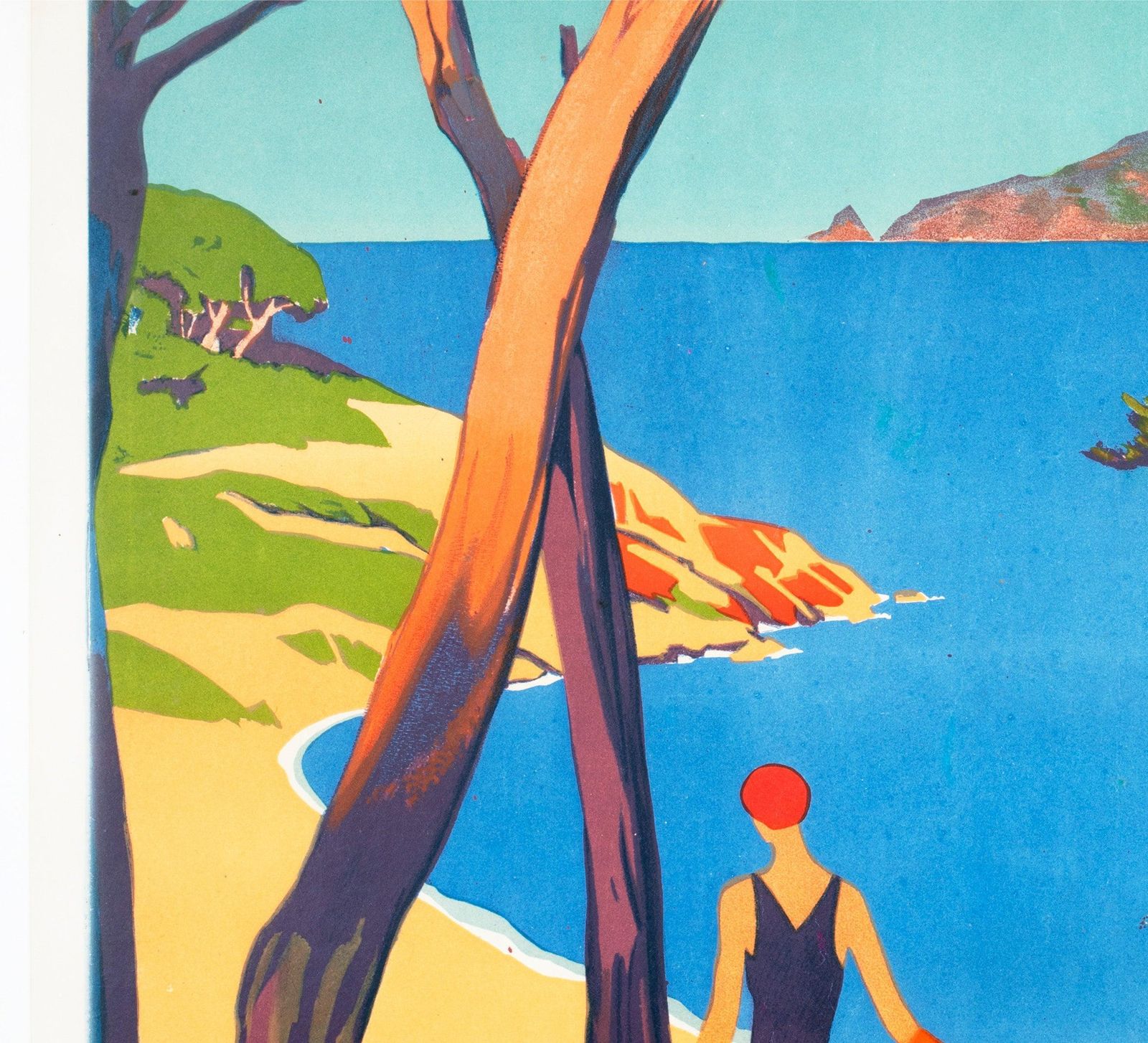 Affiche publicitaire PLM Agay 1928, Roger Broders. photo 9947.0