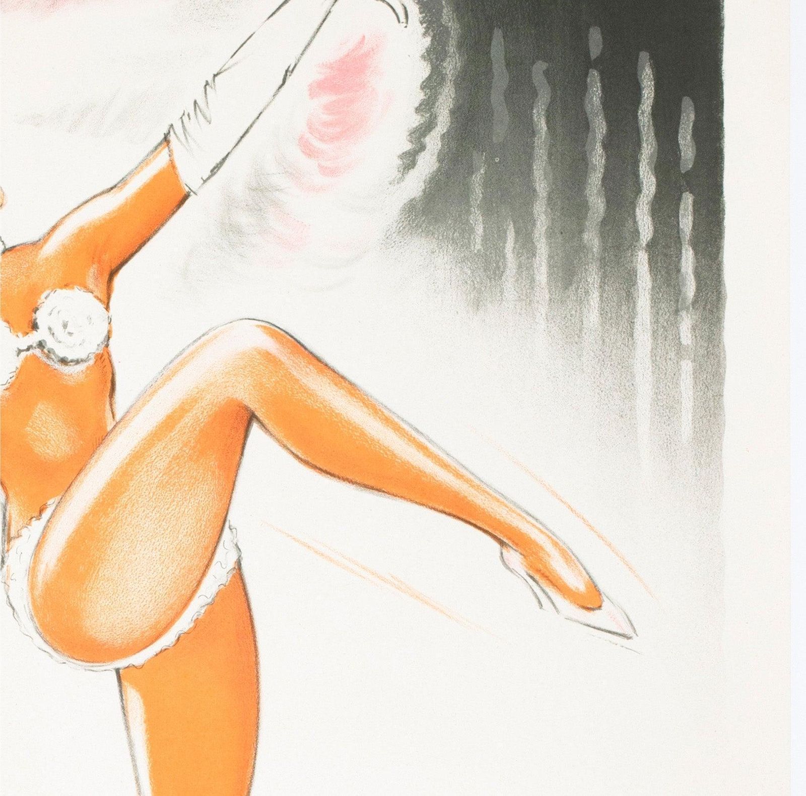 Barbara Doumer C1940 Franse Music Hall Showgirl Poster, Maurice Harfort. photo vinterior