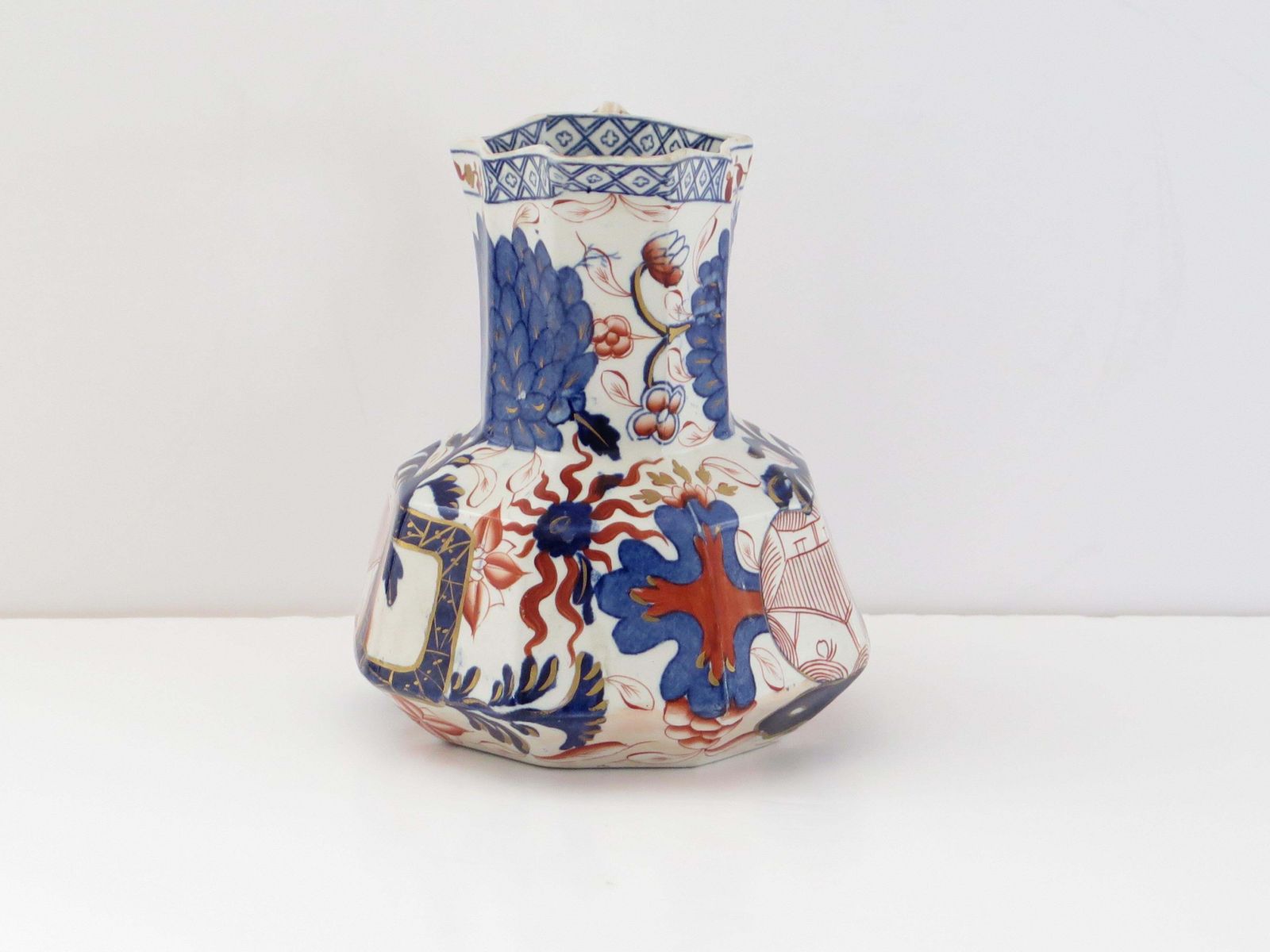 Davenport Ironstone Pitcher, Jardinière Pattern, Georgian Circa 1815 photo vintage