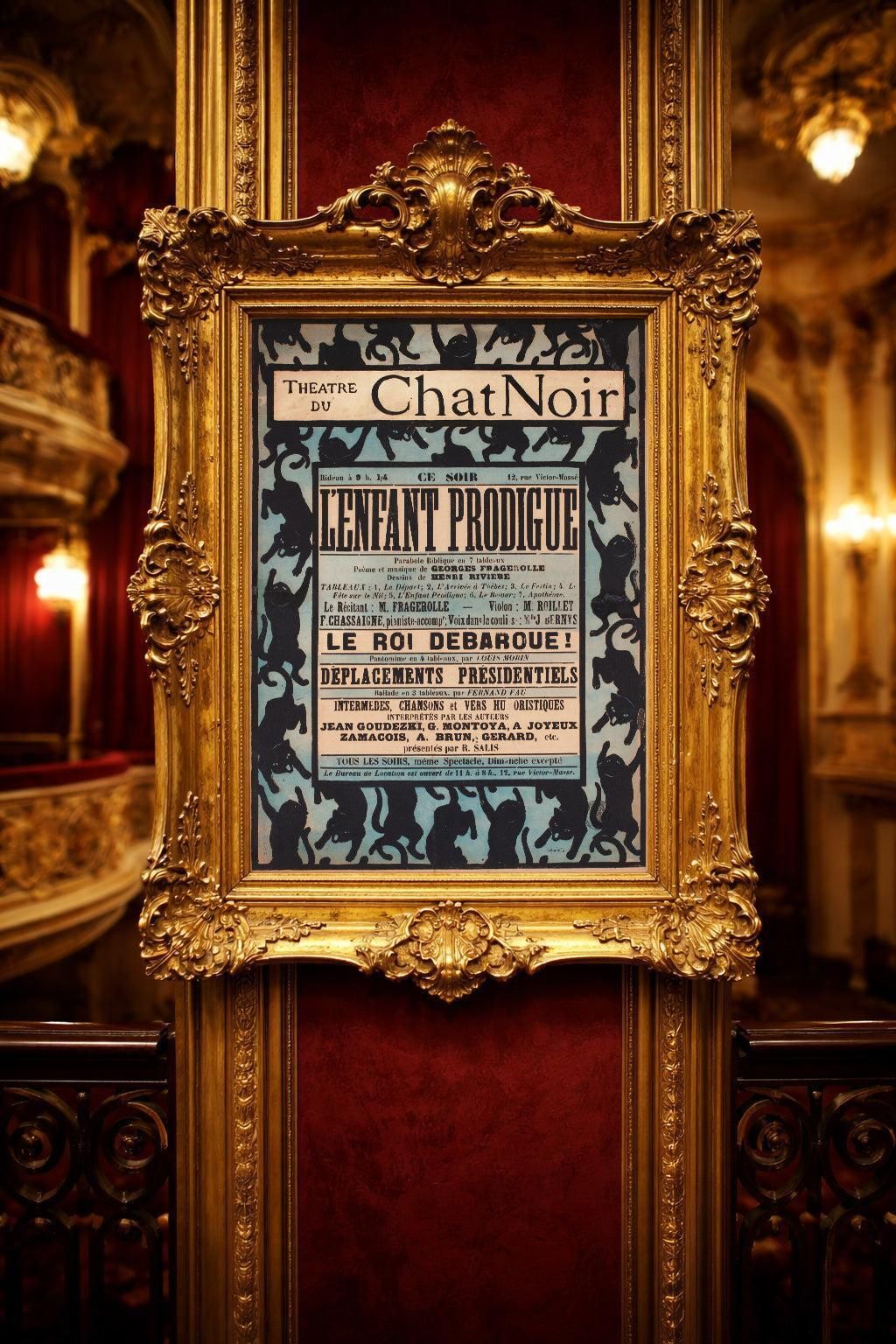Chat Noir 1894 Franse Theateradvertentieposter, Henri Riviere. photo furniture