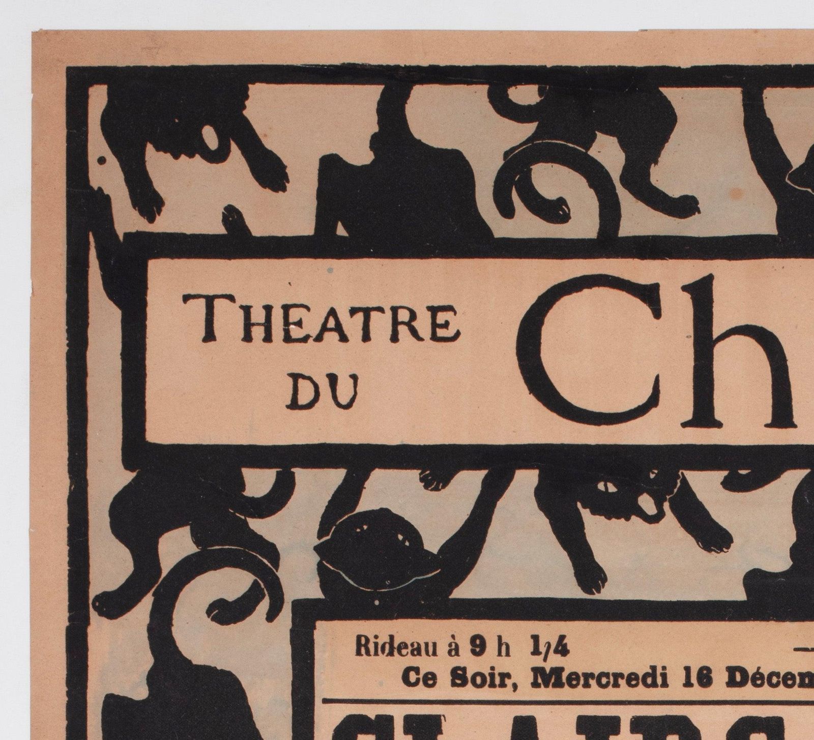 Chat Noir 1896 Franse Theateraffiche, Henri Riviere. photo for sale