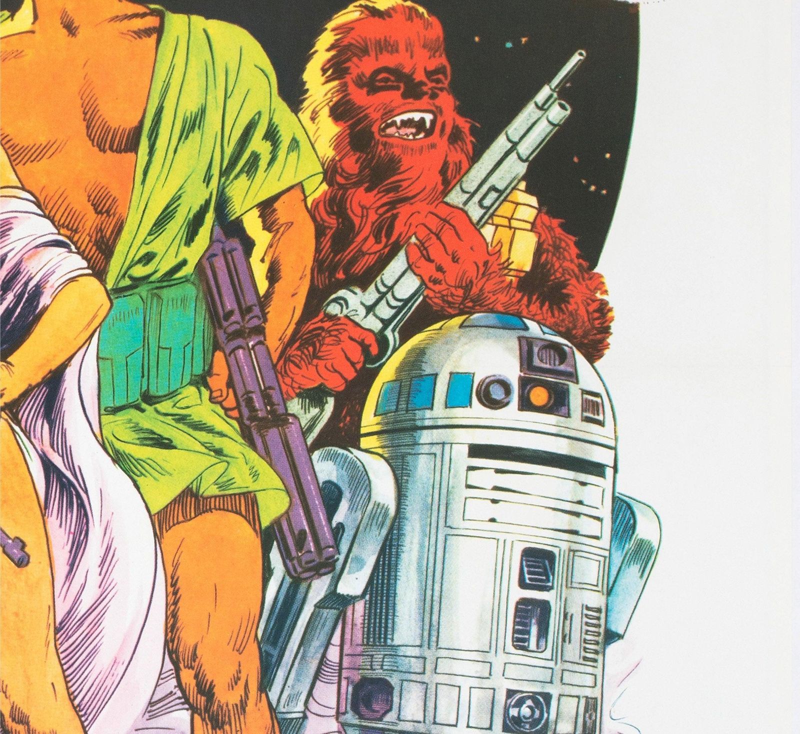 Star Wars 1977 Italiaanse 2 Foglio Filmposter, Michelangelo Papuzza. photo vinterior