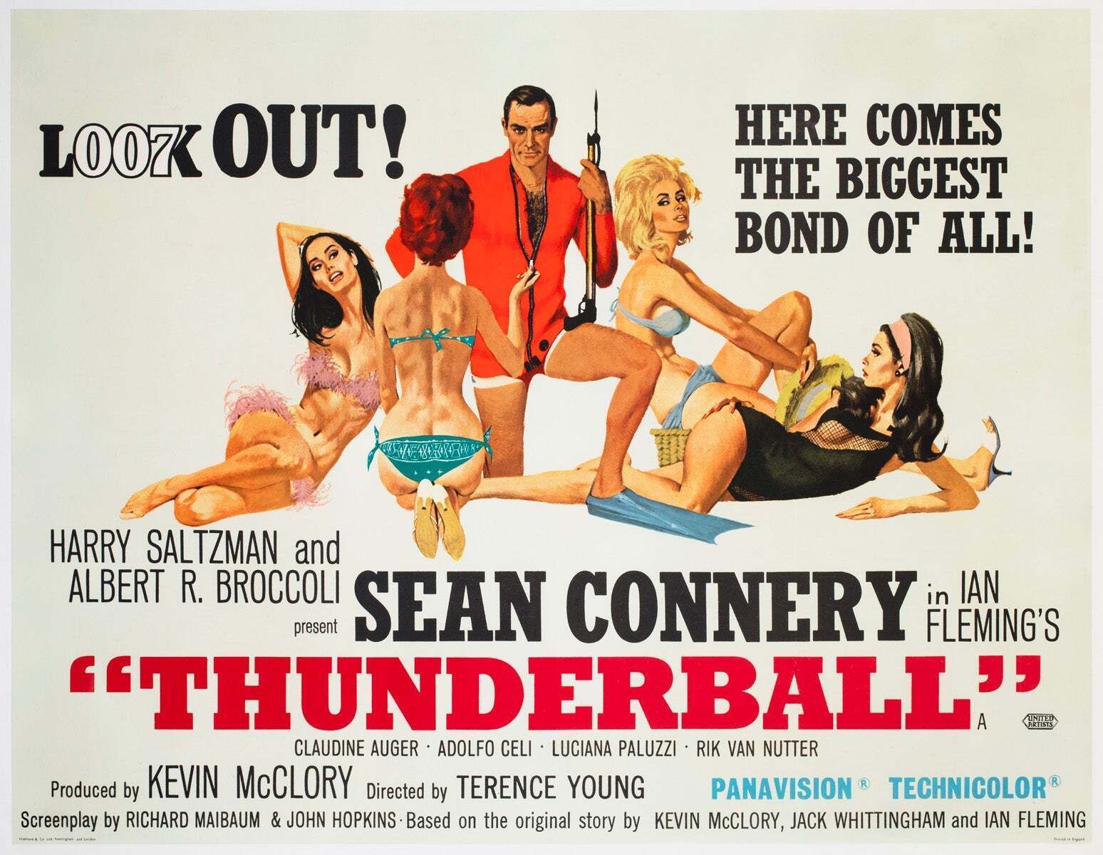 Thunderball 1965 Uk Quad Filmposter, Robert Mcginnis.