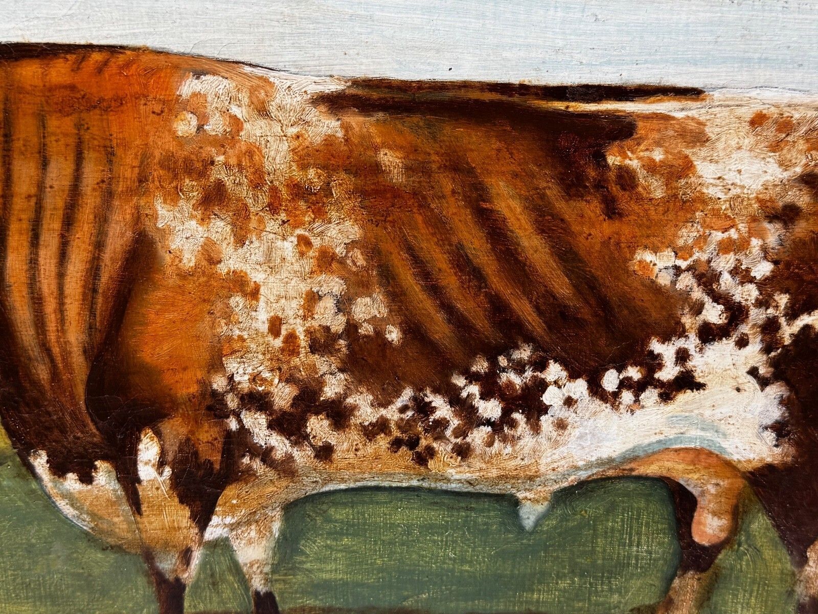 photo for sale Victorian Prized Shorthorn Bull Oil Painting British School Manner William Ward