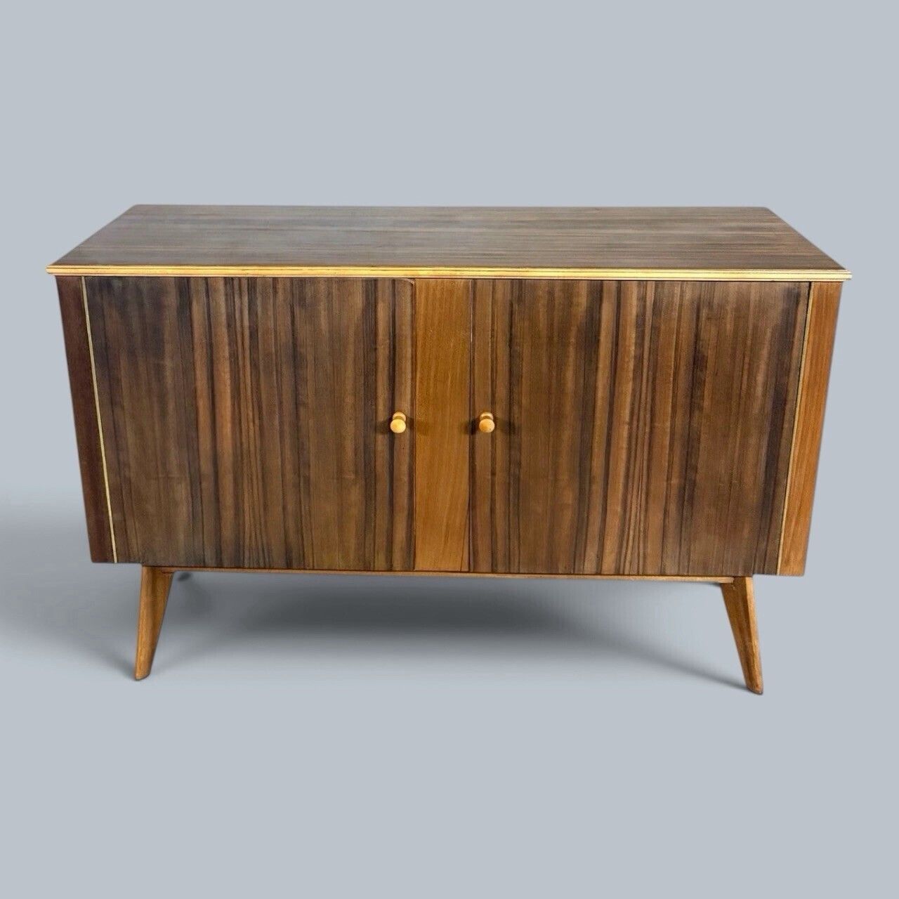 Morris Of Glasgow Mid Century Vintage Walnut & Teak Sideboard