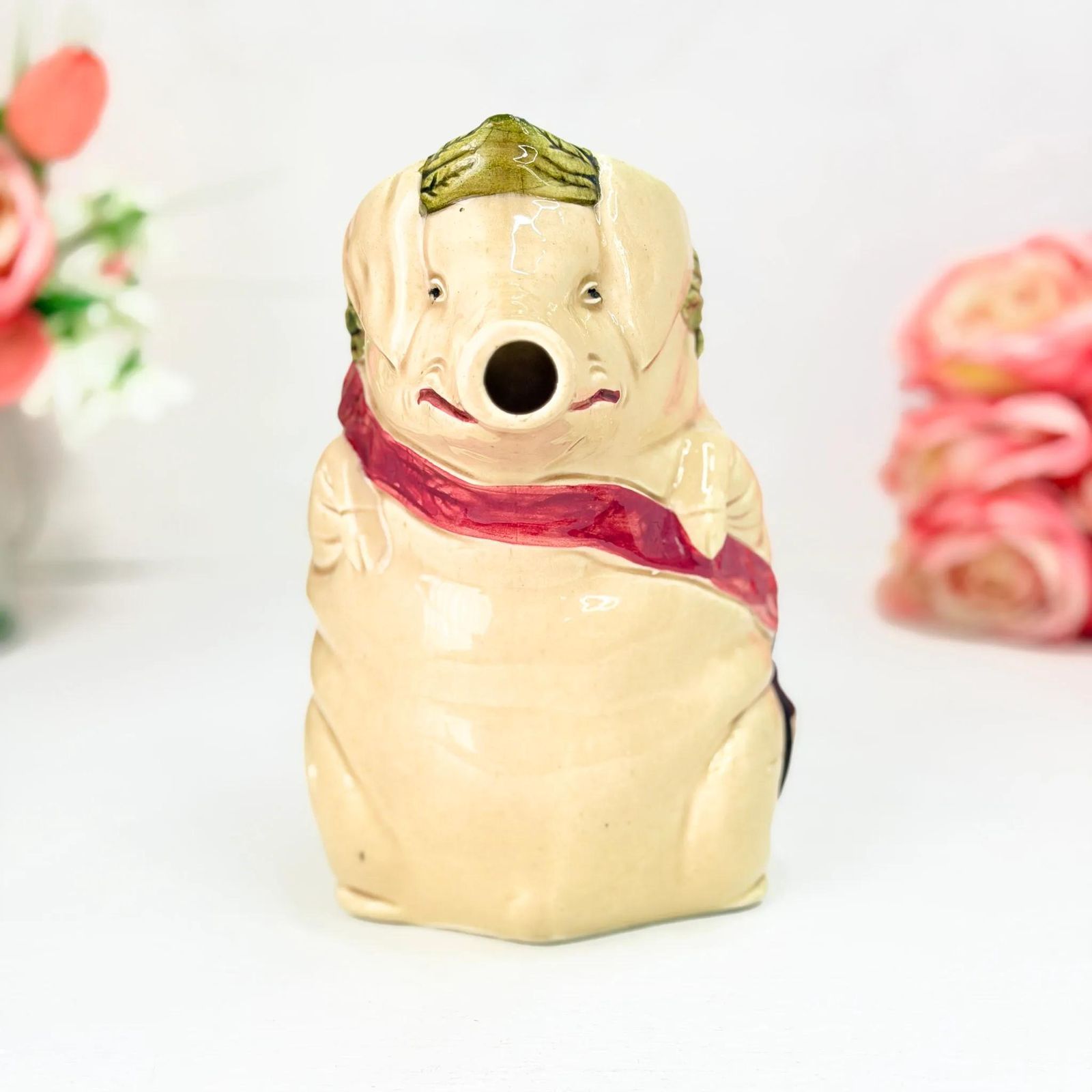 Antieke Franse Majolica Cochon Au Jambon Varken Kan Frie Onnaing 19e Eeuw photo furniture