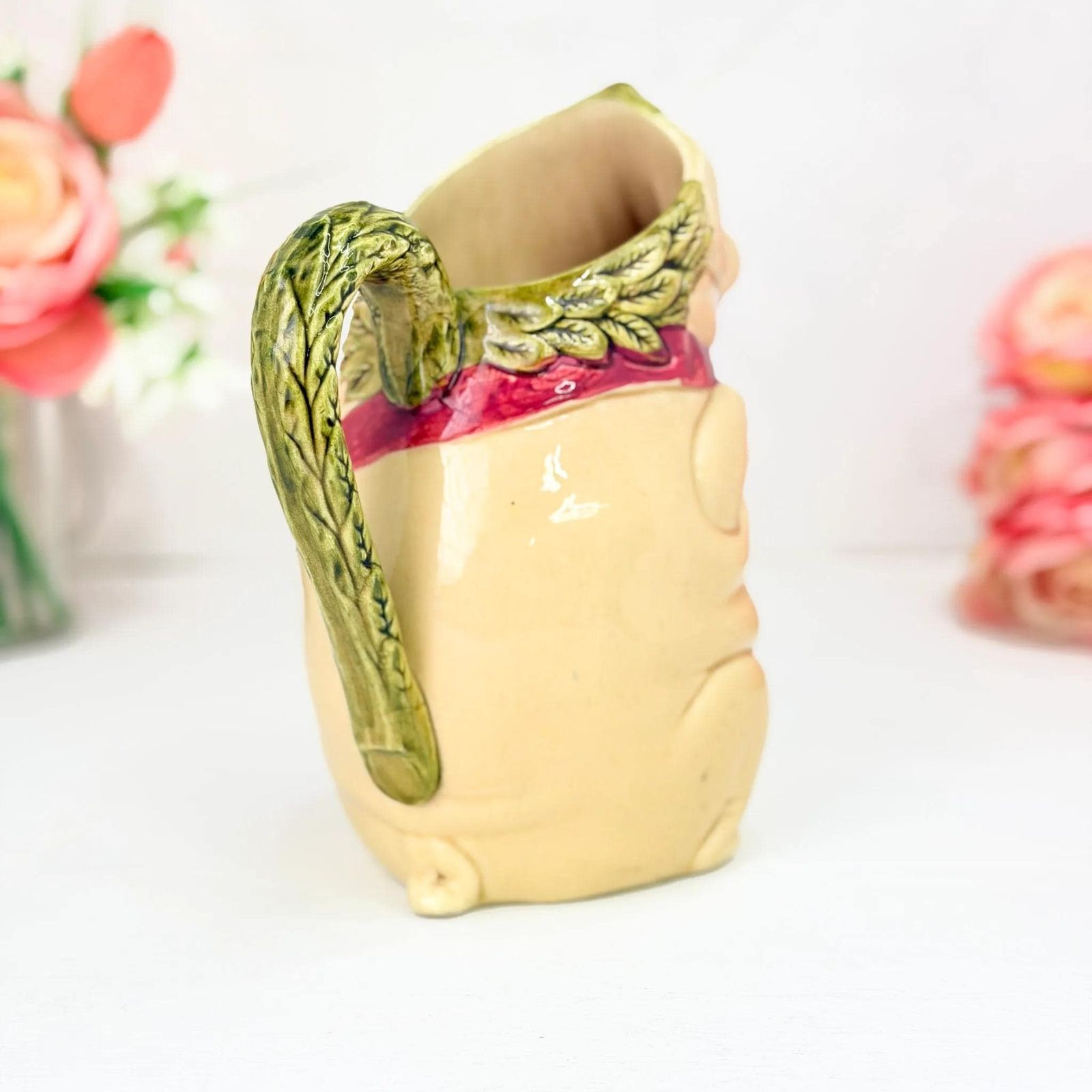 Antique French Majolica Cochon Au Jambon Pig Pitcher Frie Onnaing 19th Century photo Home Decor