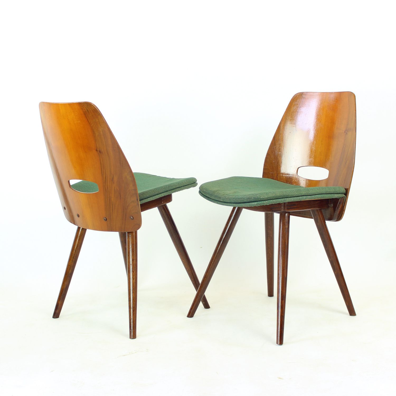 Paar Lollipop stoelen van František Jirák voor Tatra Nábytok, Tsjecho-Slowakije, jaren 1960