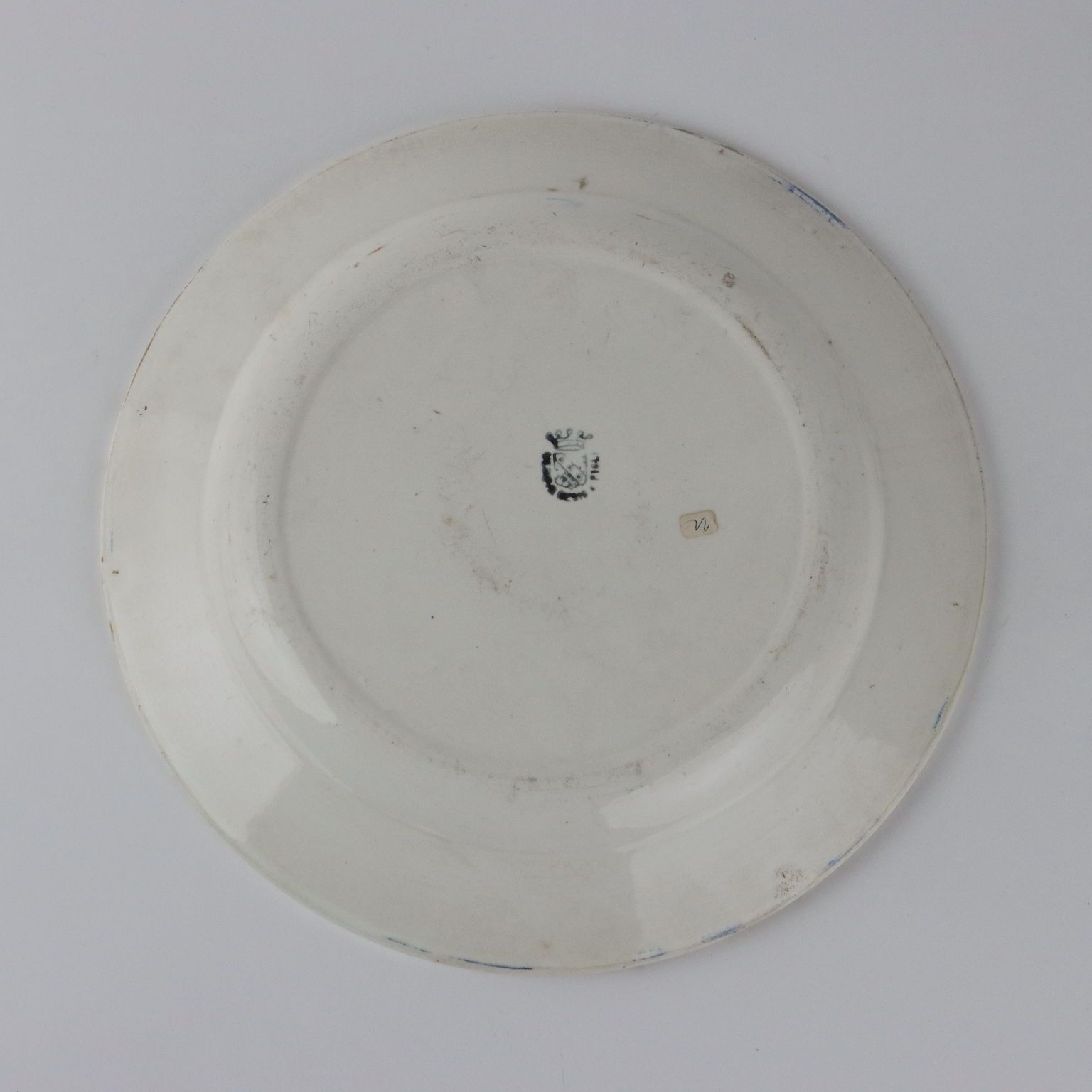 Antique Plate Mondovì Ceramic Man. Vedova Besio & Figli '900 photo vinterior