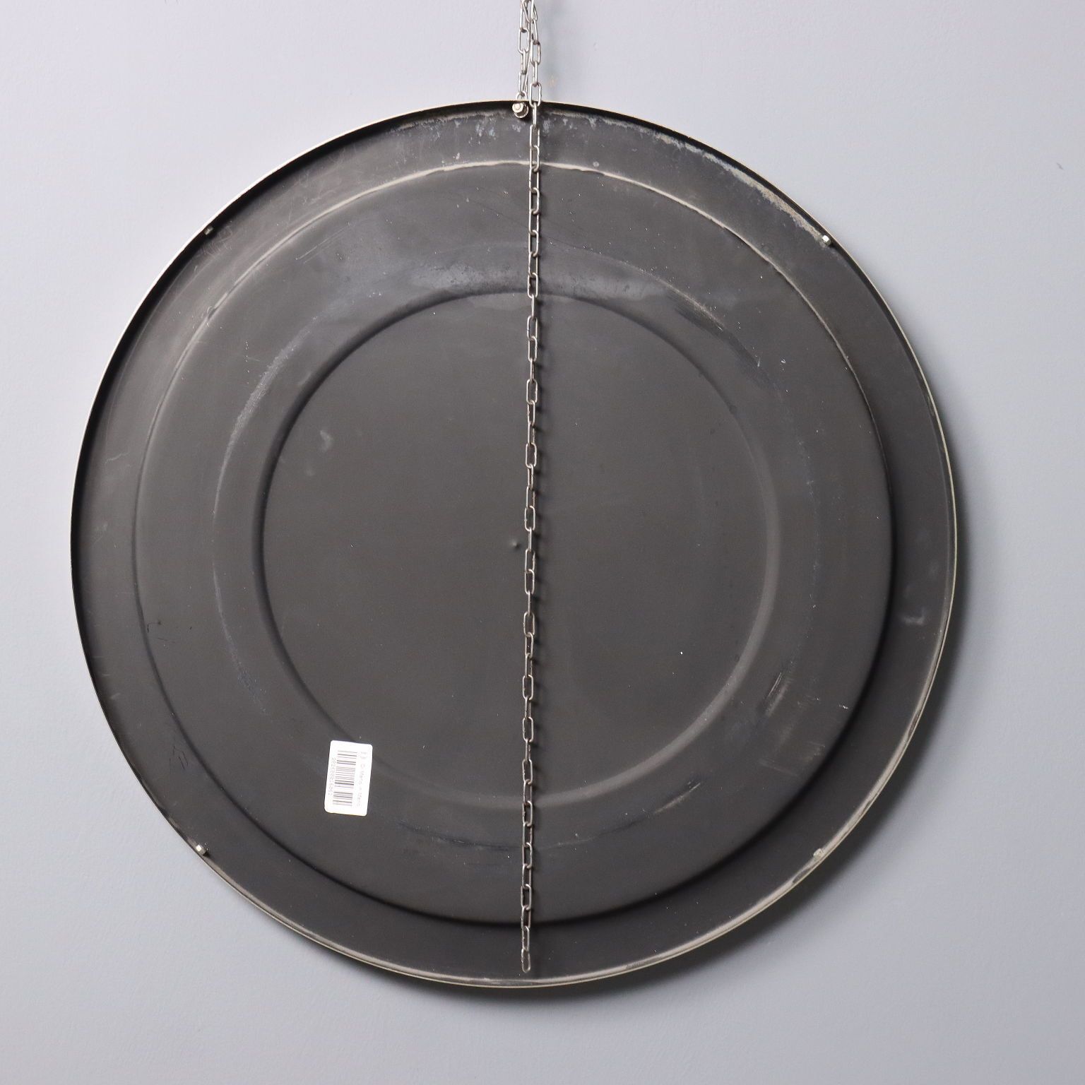 Miroir rond vintage, cadre en fer, verre, Italie, années 1960 photo vintage