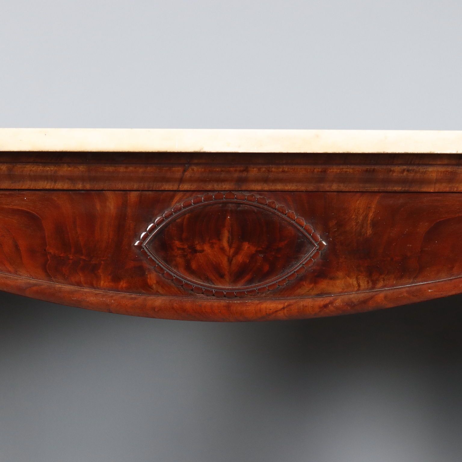 Empire consoletafel Wit Marmer Mahonie 19e Eeuw photo vinterior