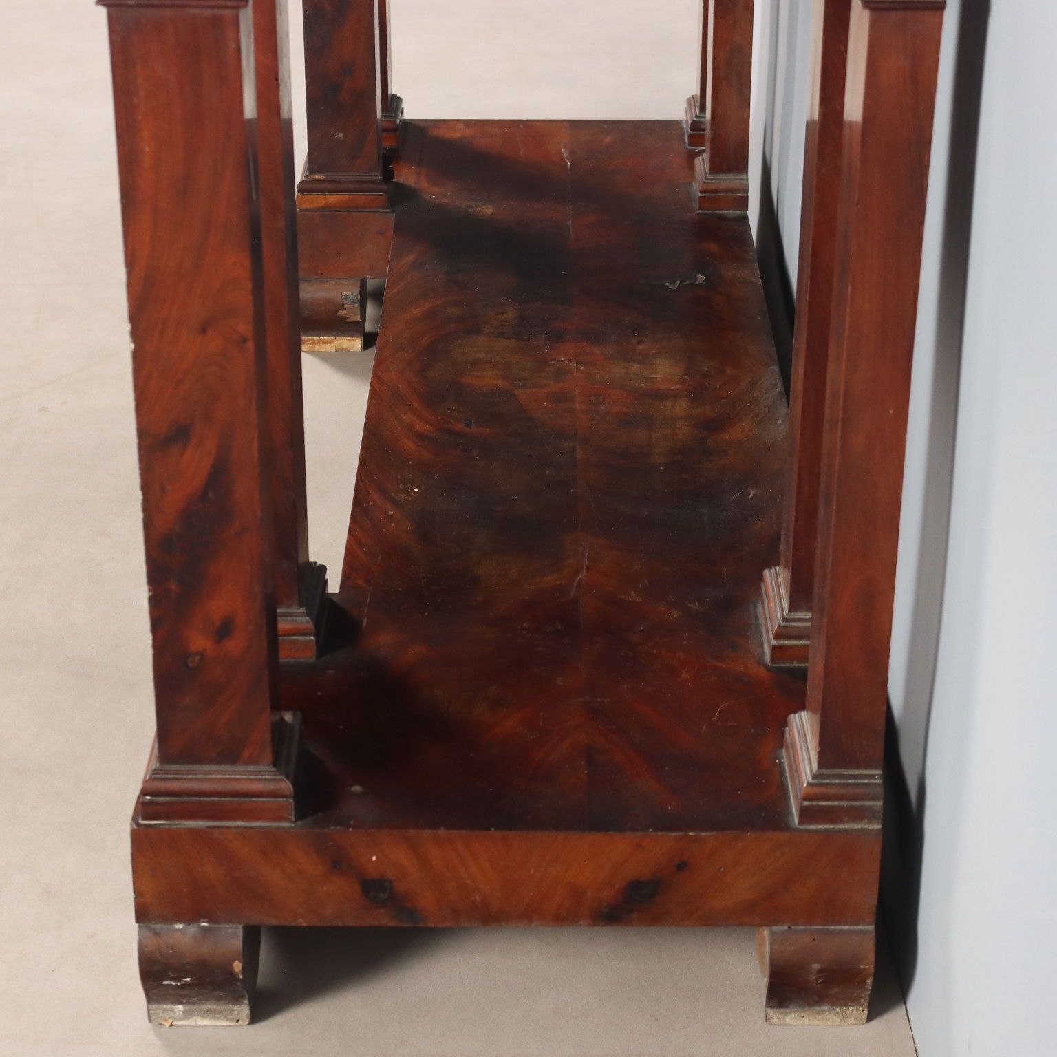 photo furniture Empire consoletafel Wit Marmer Mahonie 19e Eeuw