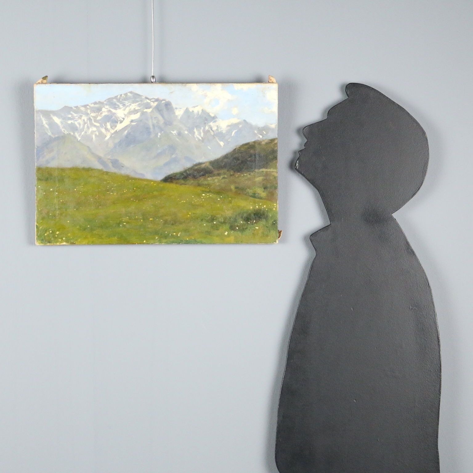 Schilderij van Eugenio Spreafico, Alpenlandschap met koeien photo furniture