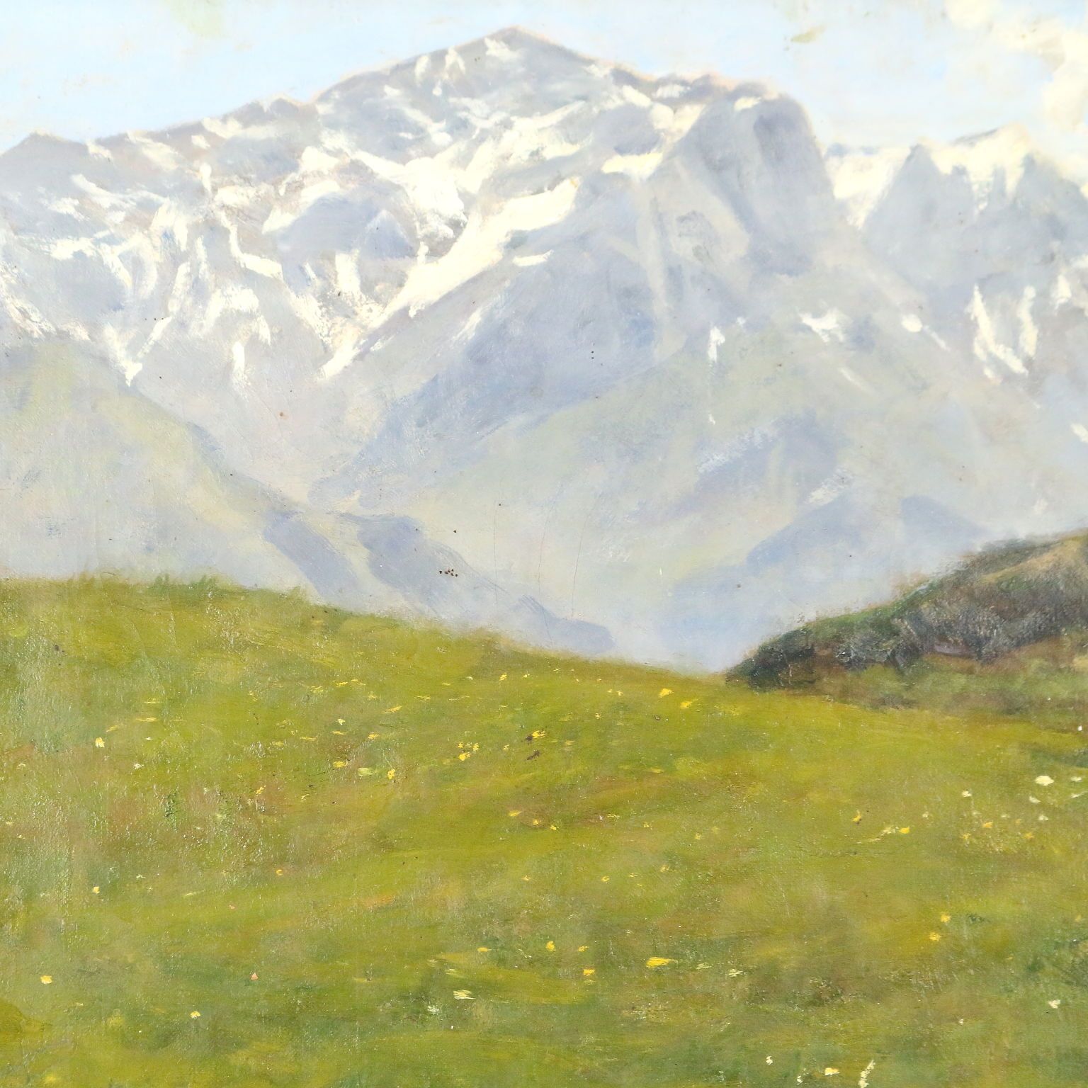 Schilderij van Eugenio Spreafico, Alpenlandschap met koeien photo for sale