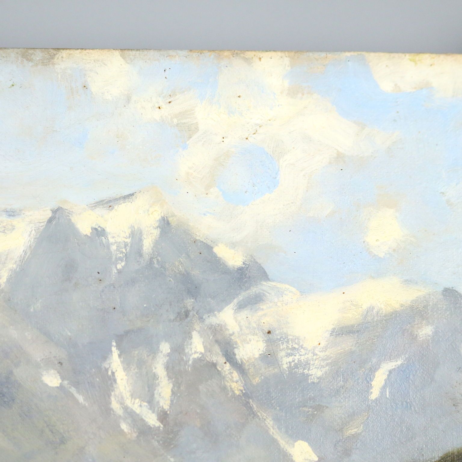 Painting By Eugenio Spreafico   Alpine View With Cows photo 740.0