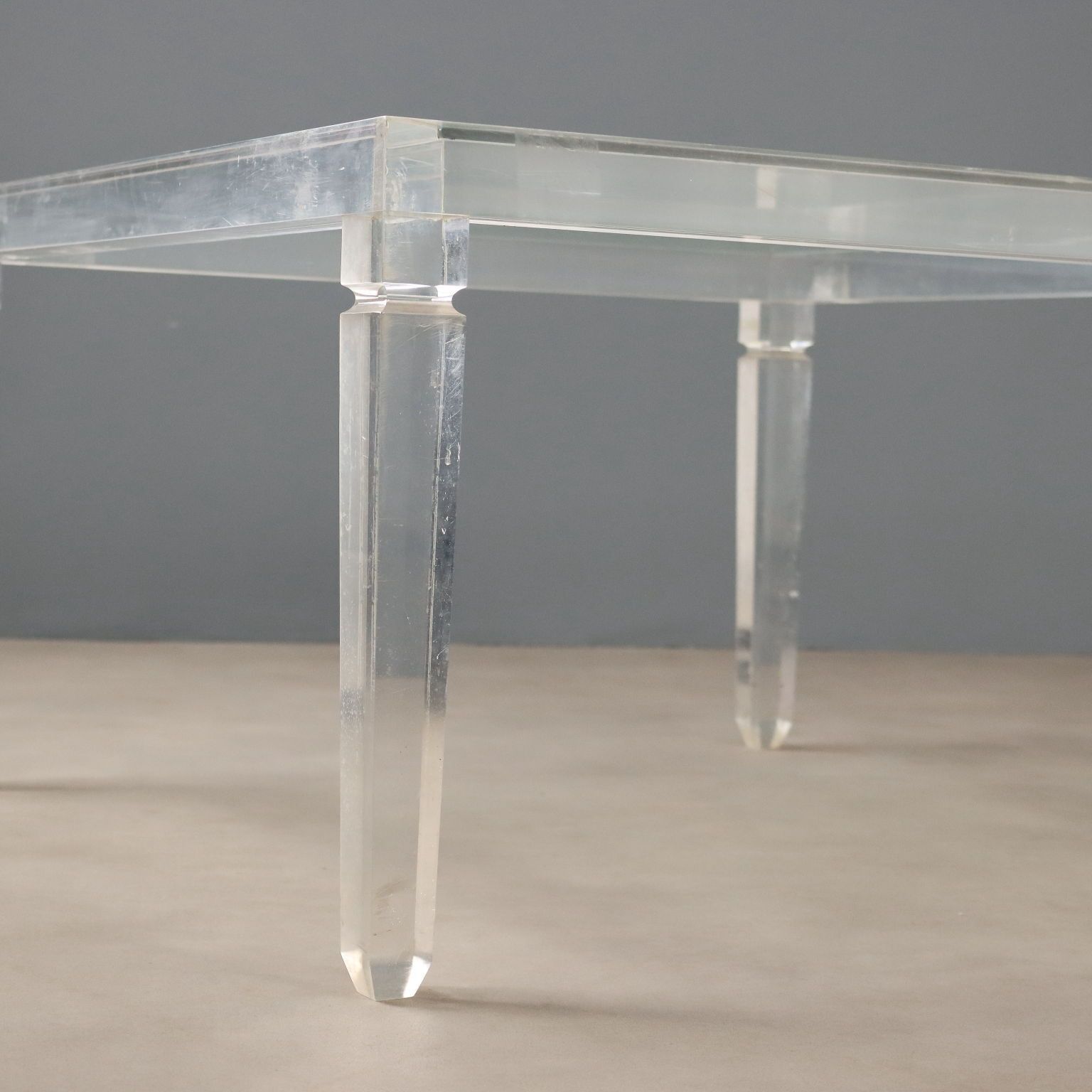 Vintage Salontafel Kunststof Glas Design Italië jaren 1990 photo vinterior