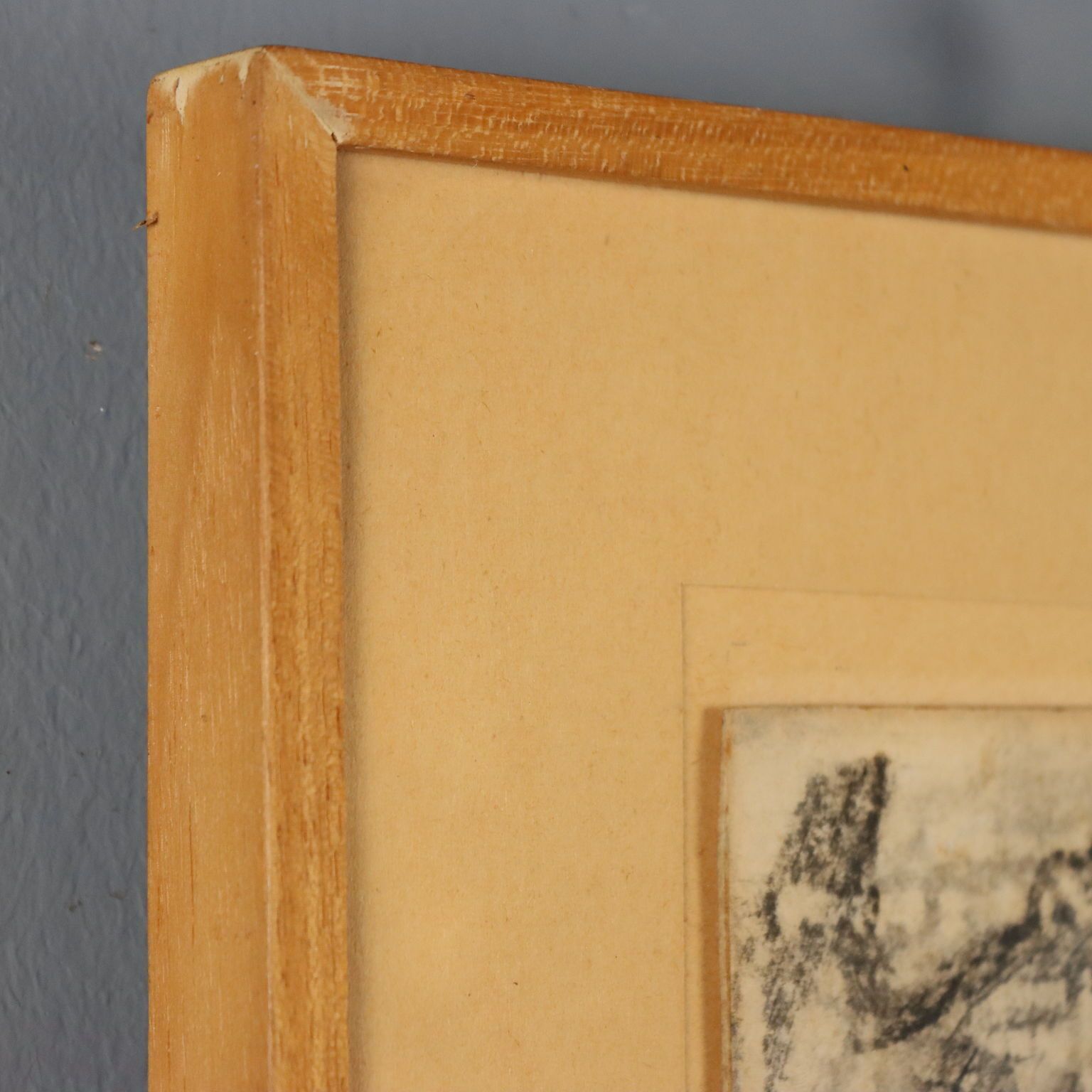 Antieke tekening gesigneerd Antonio Mancini gemengde techniek 19e eeuw photo vintage