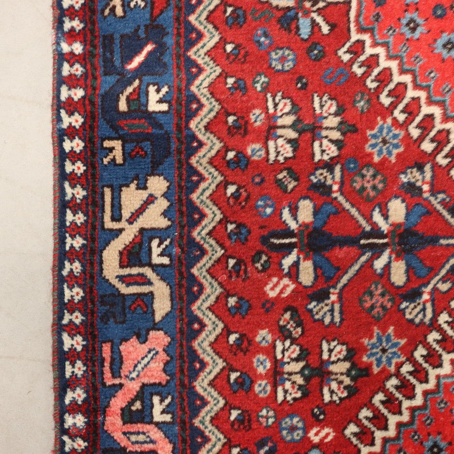 Antique Asian Carpet Wool Heavy Knot Handmade 79 X 34 In photo vinterior