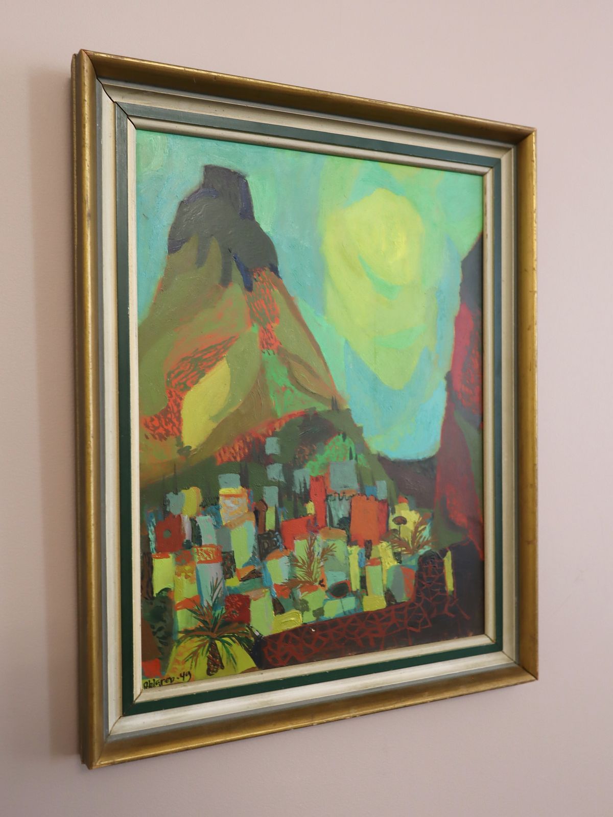 Sun Over The Hills Oil Painting photo Art