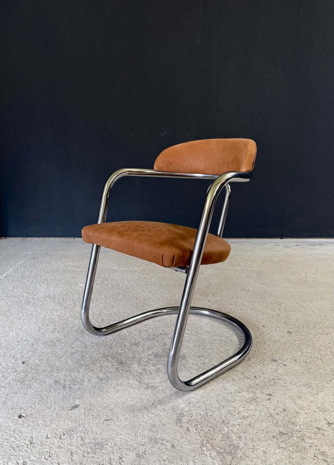 Vintage jaren 1930 Dutch Design Cantilever bureaustoel