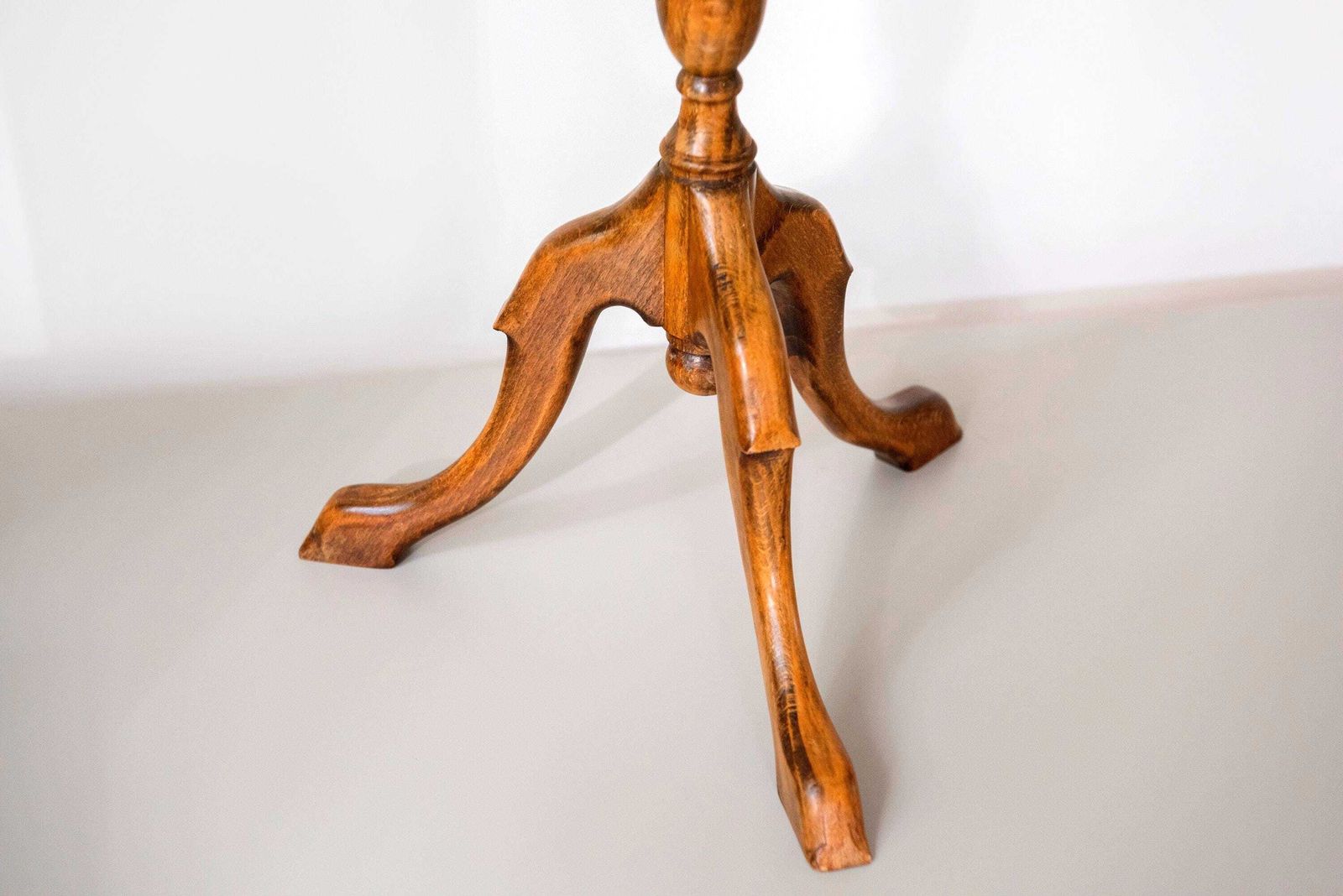 Antique Mahogany Wine Table   Georgian Tripod Table   Red Leather Top   English Side Table photo buy
