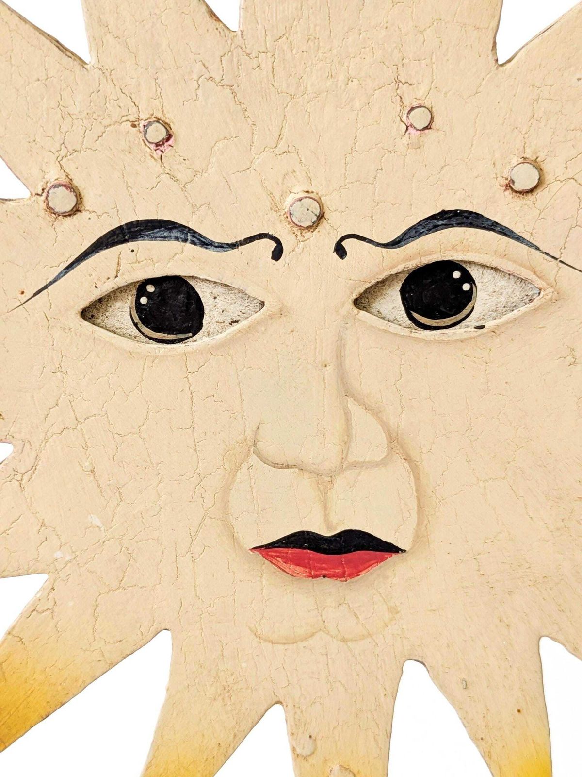 Vintage Anamorphic Sun Face Pendulum Sculpture Art Deco Style Kinetic Balance Toy photo buy