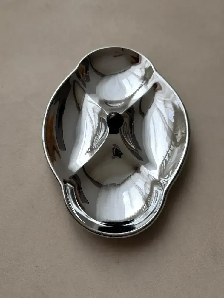 Zweeds chromen serveerschaal, jaren 1960 photo Woonaccessoires