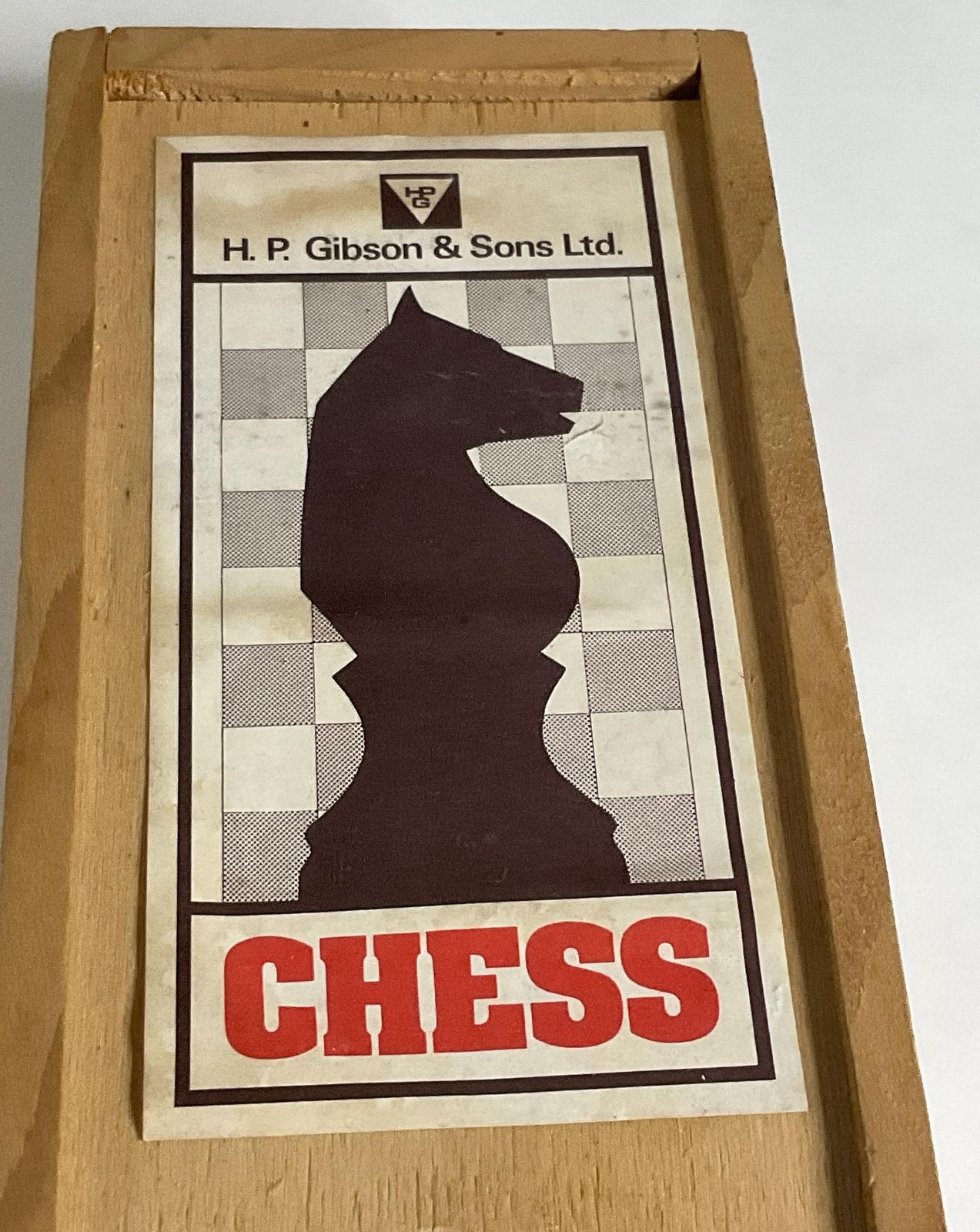 Chess Set In Original Box, Unused Condition, Mid Century, By H.P. Gibson & Sons photo Home Decor