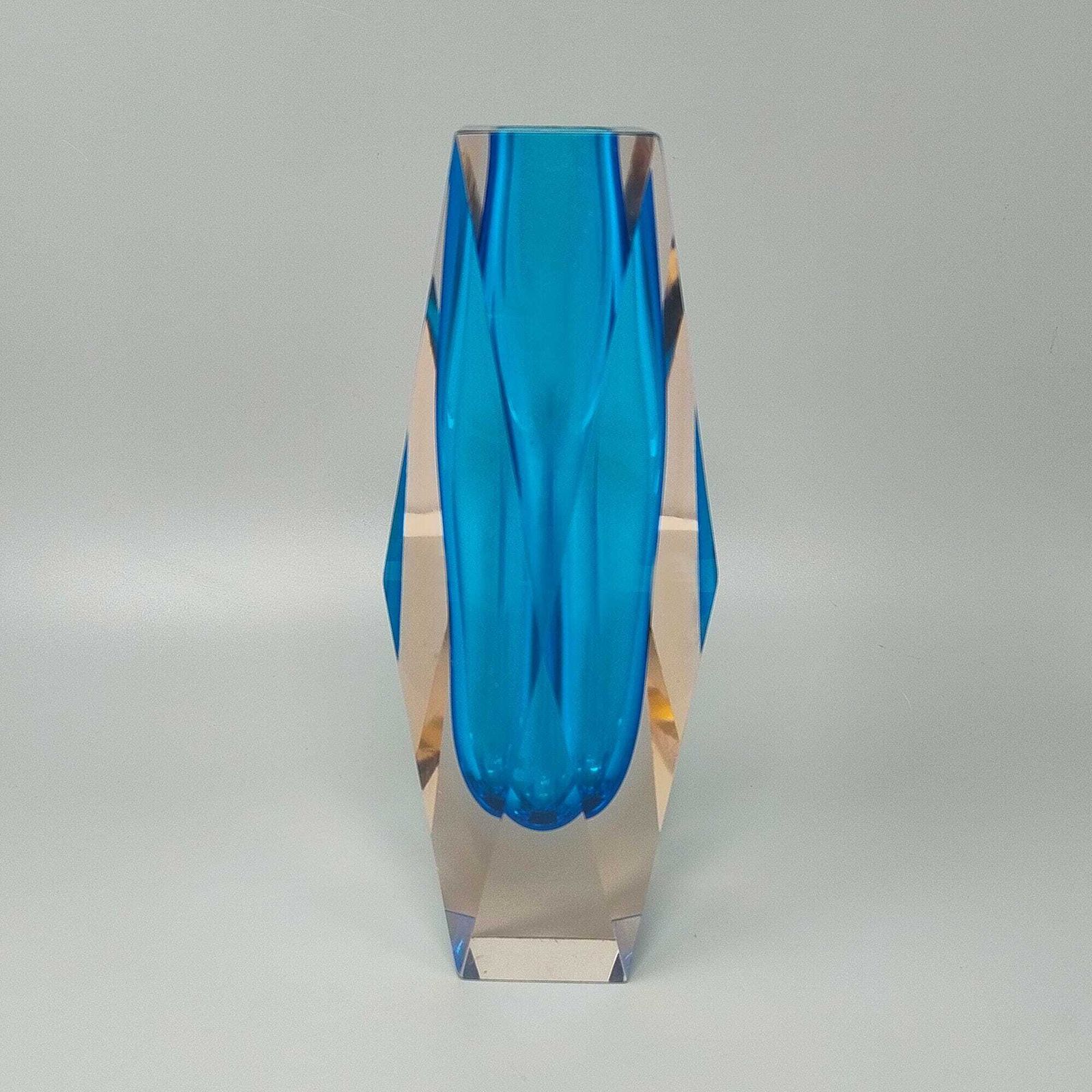 Vase en verre de Murano Flavio Poli pour Seguso, années 1960, grand modèle - Mid Century, pièce de collection italienne photo buy