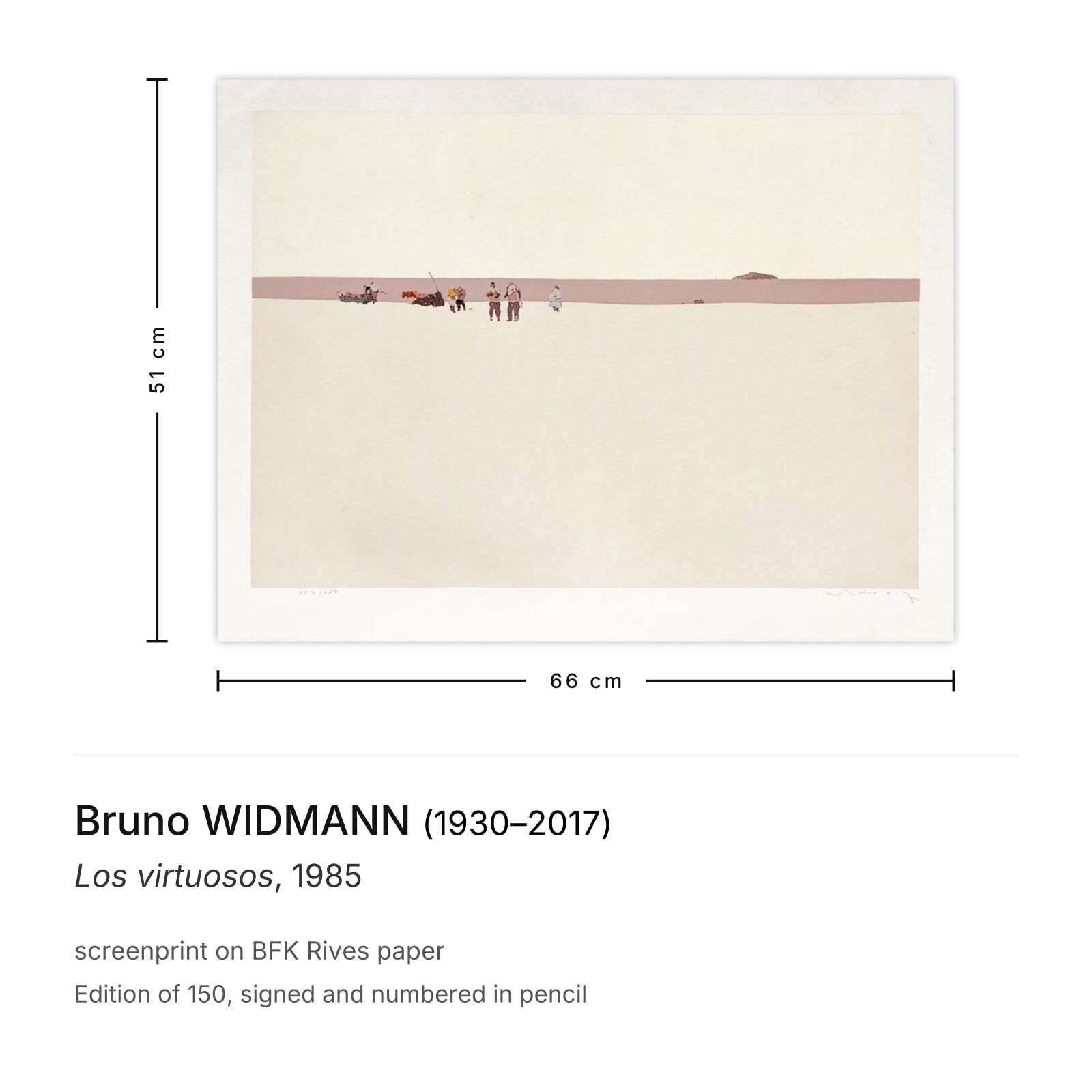Bruno Widmann Gesigneerde Zeefdruk Los Virtuosos 1985 photo furniture