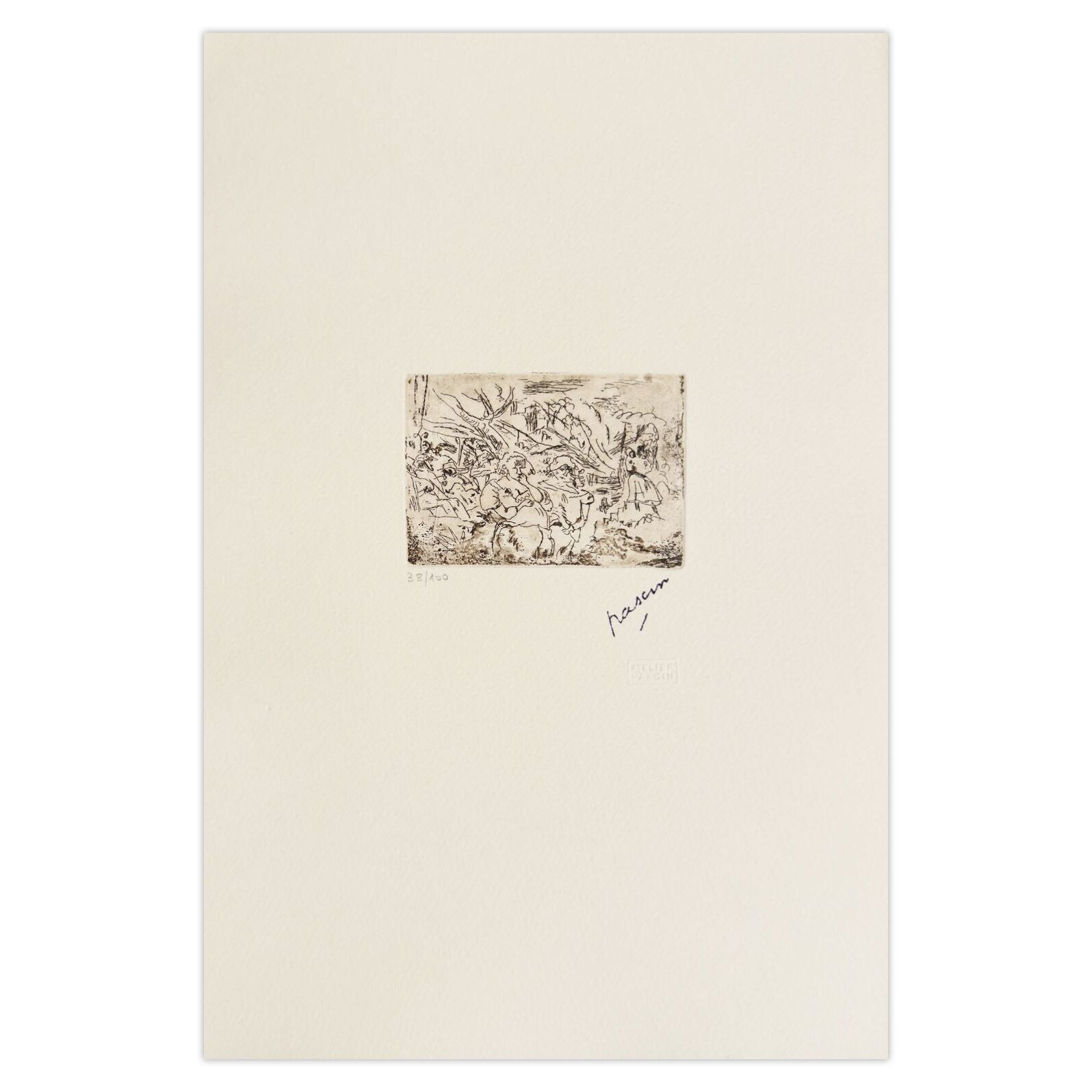 Eau-forte Jules Pascin En Floride 1980