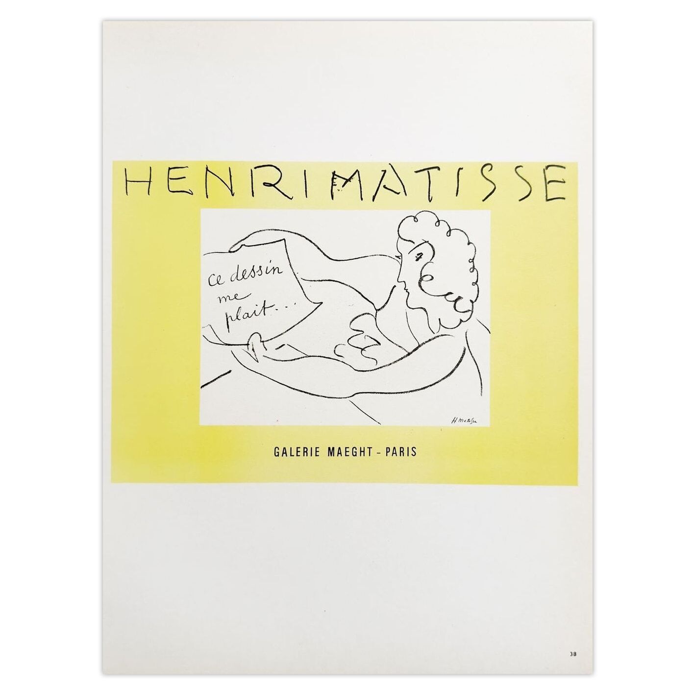 Henri Matisse Poster Af 1945   Galerie Maeght 1959