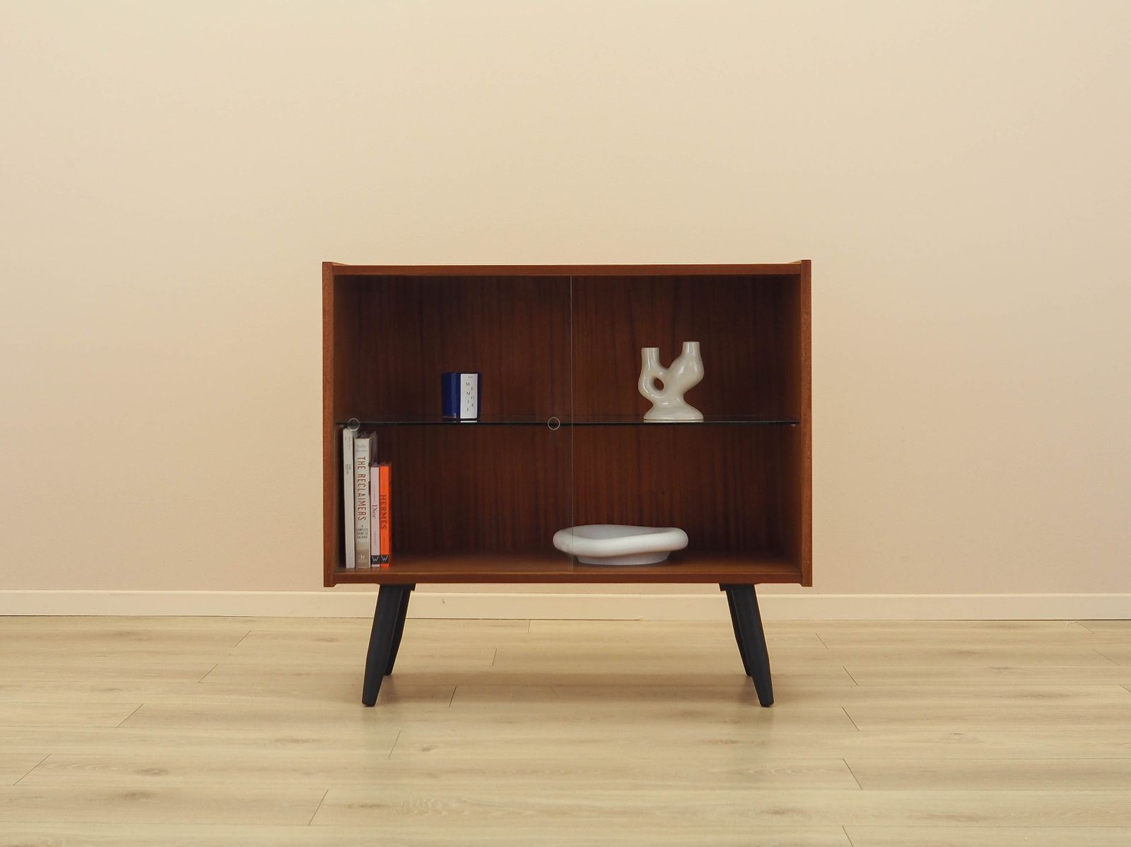 Danish Display Cabinet With Sliding Glass Doors, Mahogany Veneer, 1970s photo Furniture