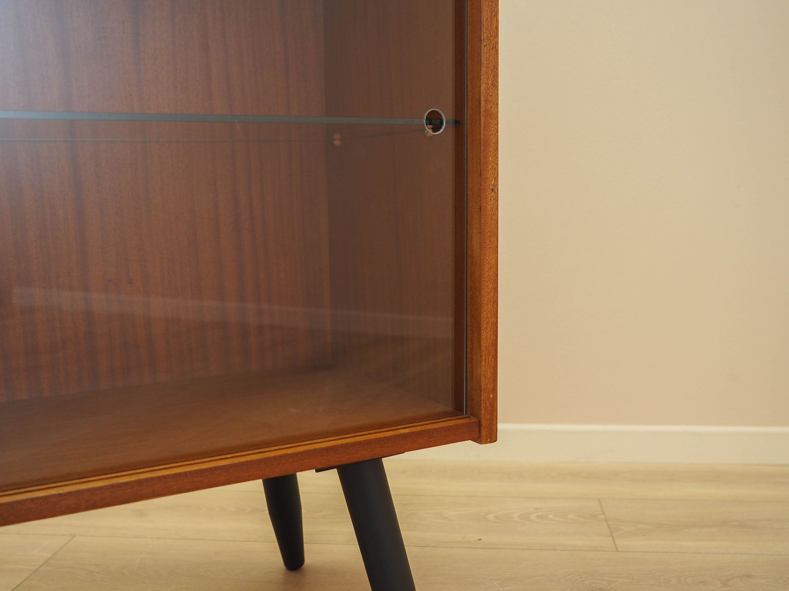 photo buy Danish Display Cabinet With Sliding Glass Doors, Mahogany Veneer, 1970s