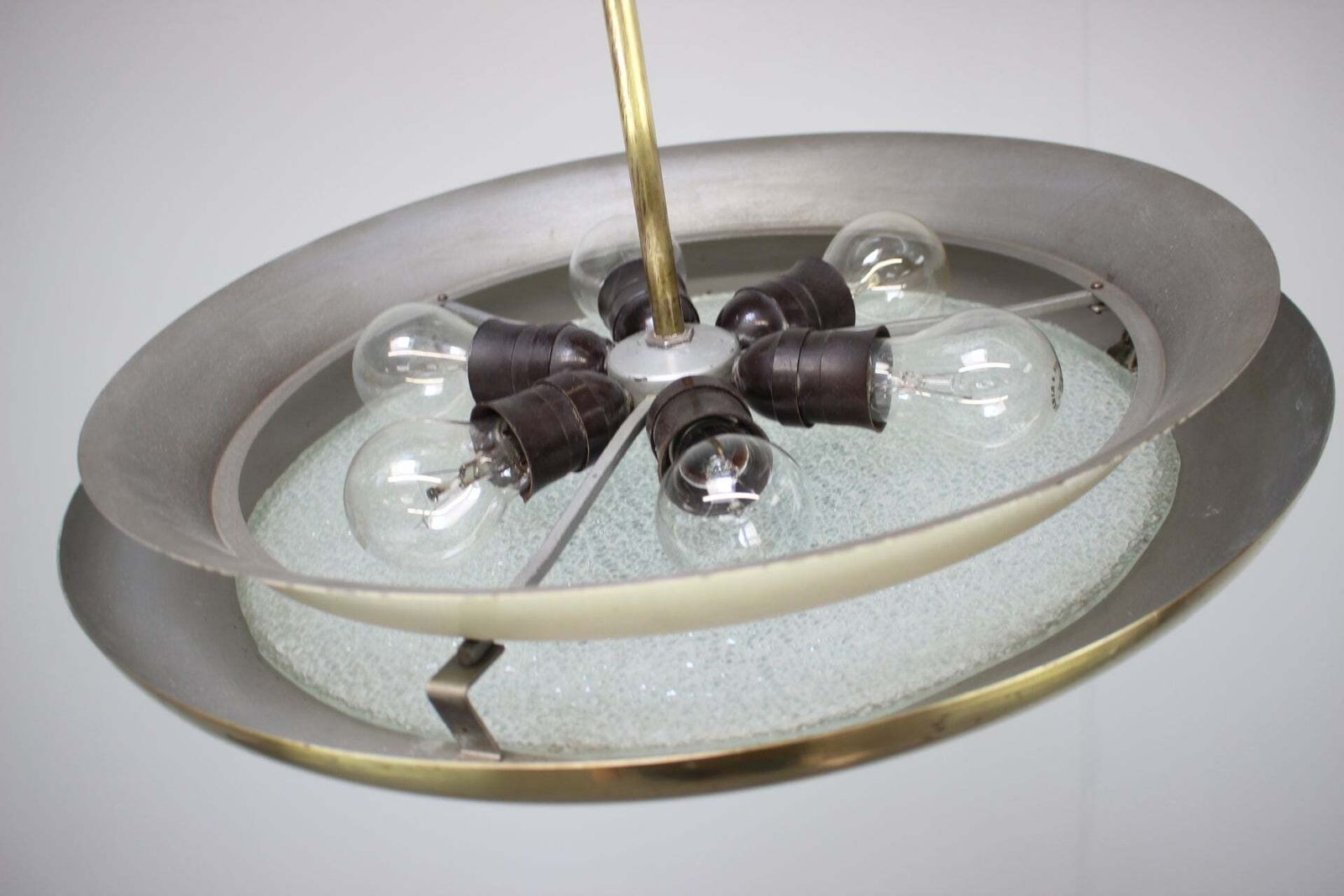 Josef Hůrka For Napako Ufo Pendant Lamp, Czechoslovakia, 1930s photo vinterior
