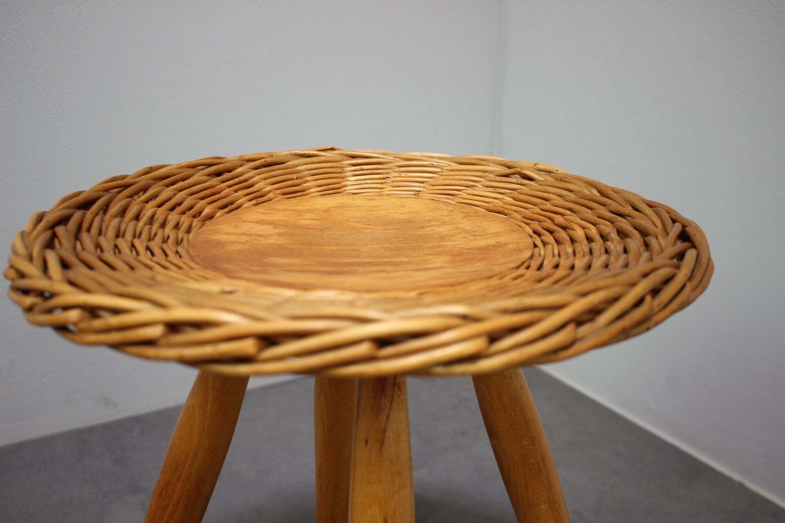 Jan Kalous Rattan Stool For úluv, Czechoslovakia, 1960s photo Furniture