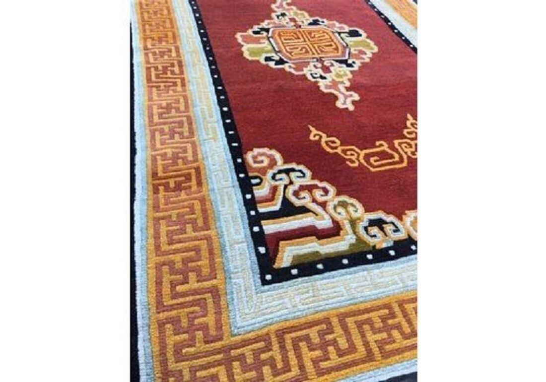 Vintage Tibetaans tapijt 2,11 m x 1,24 m photo vintage