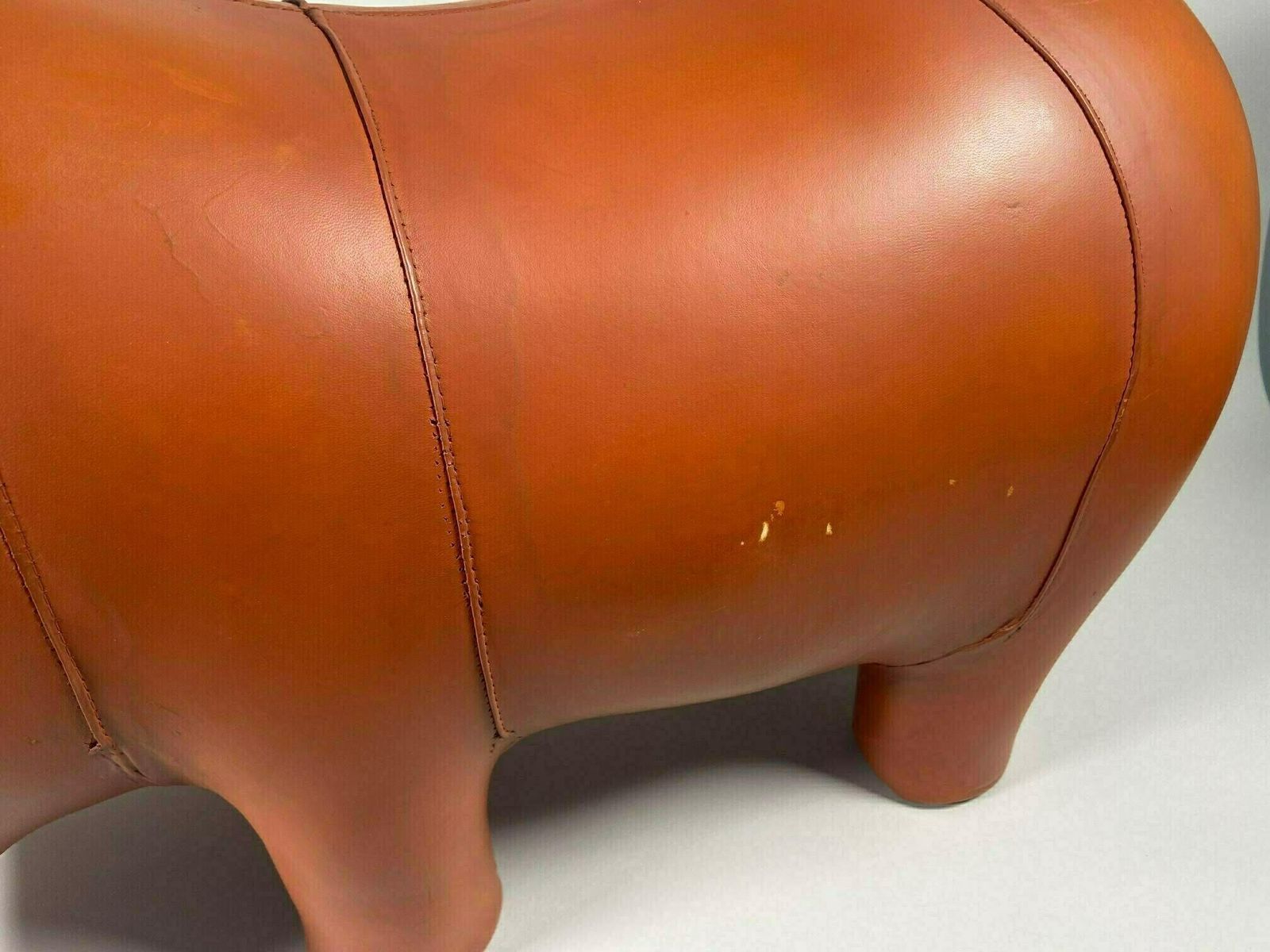 Vintage Dimitri Omersa Style Skin Footstool 1970 Handmade Hippo photo buy